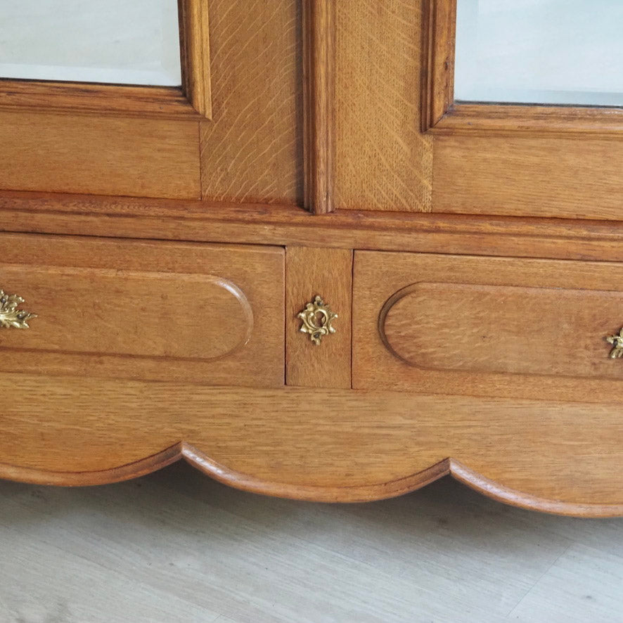 Spiegelschrank Frankreich um 1900 mit Schubladen - Antiker Kleiderschrank Jugendstil