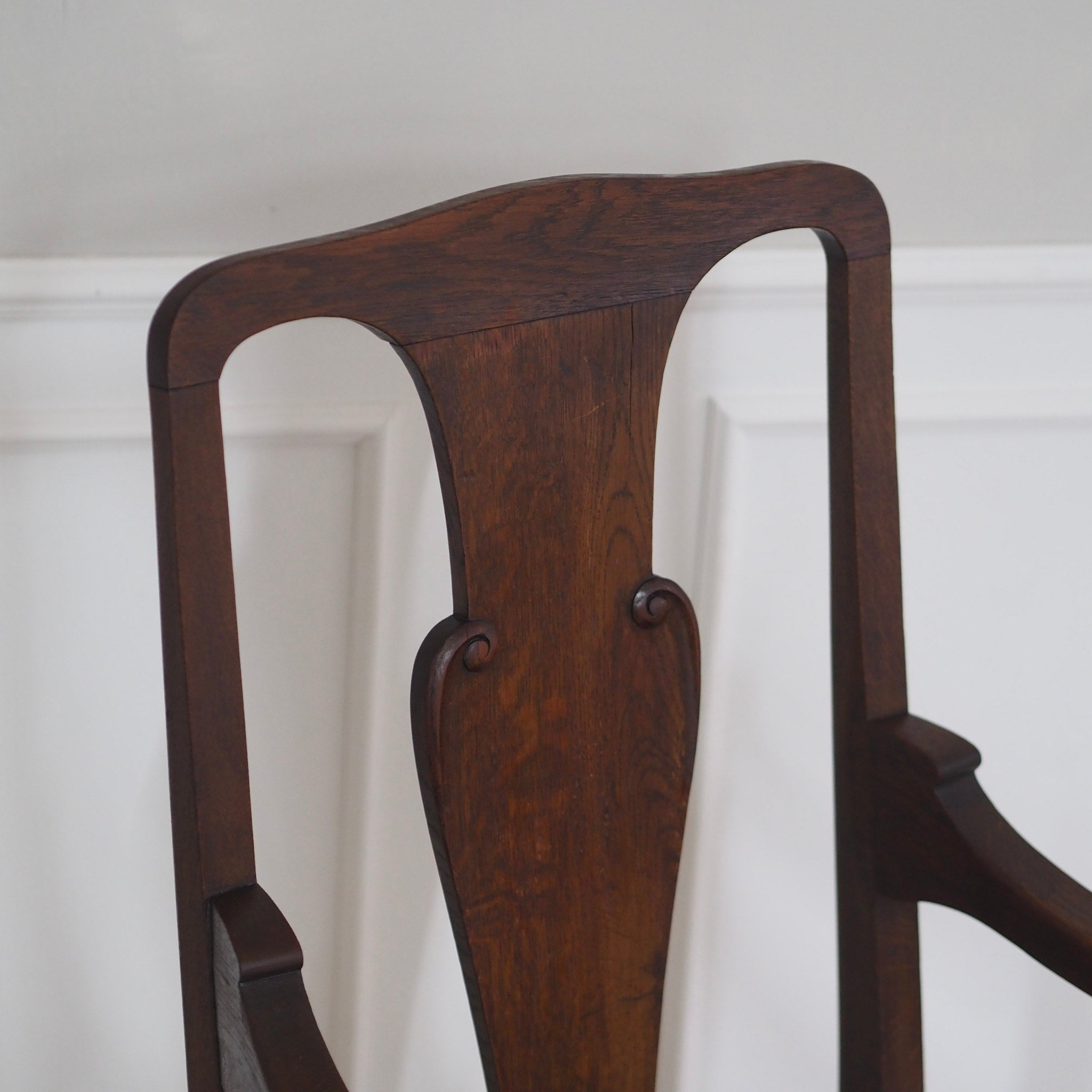 Paar Armlehnstühle Barockstil Eichenholz um 1900