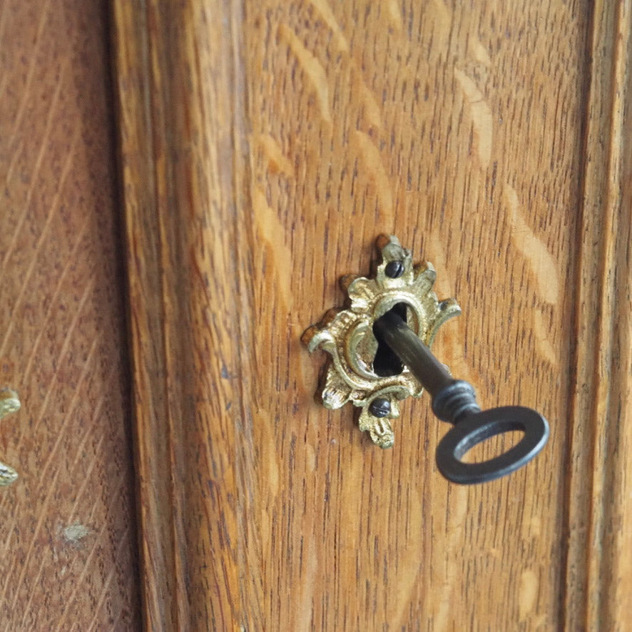Spiegelschrank Frankreich um 1900 mit Schubladen - Antiker Kleiderschrank Jugendstil