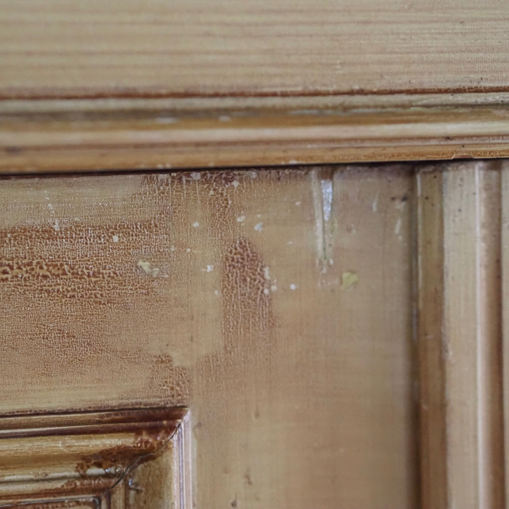 EPOCHE 1900 - Zweitüriger Kleider- Garderobenschrank mit Bierlasur um 1900