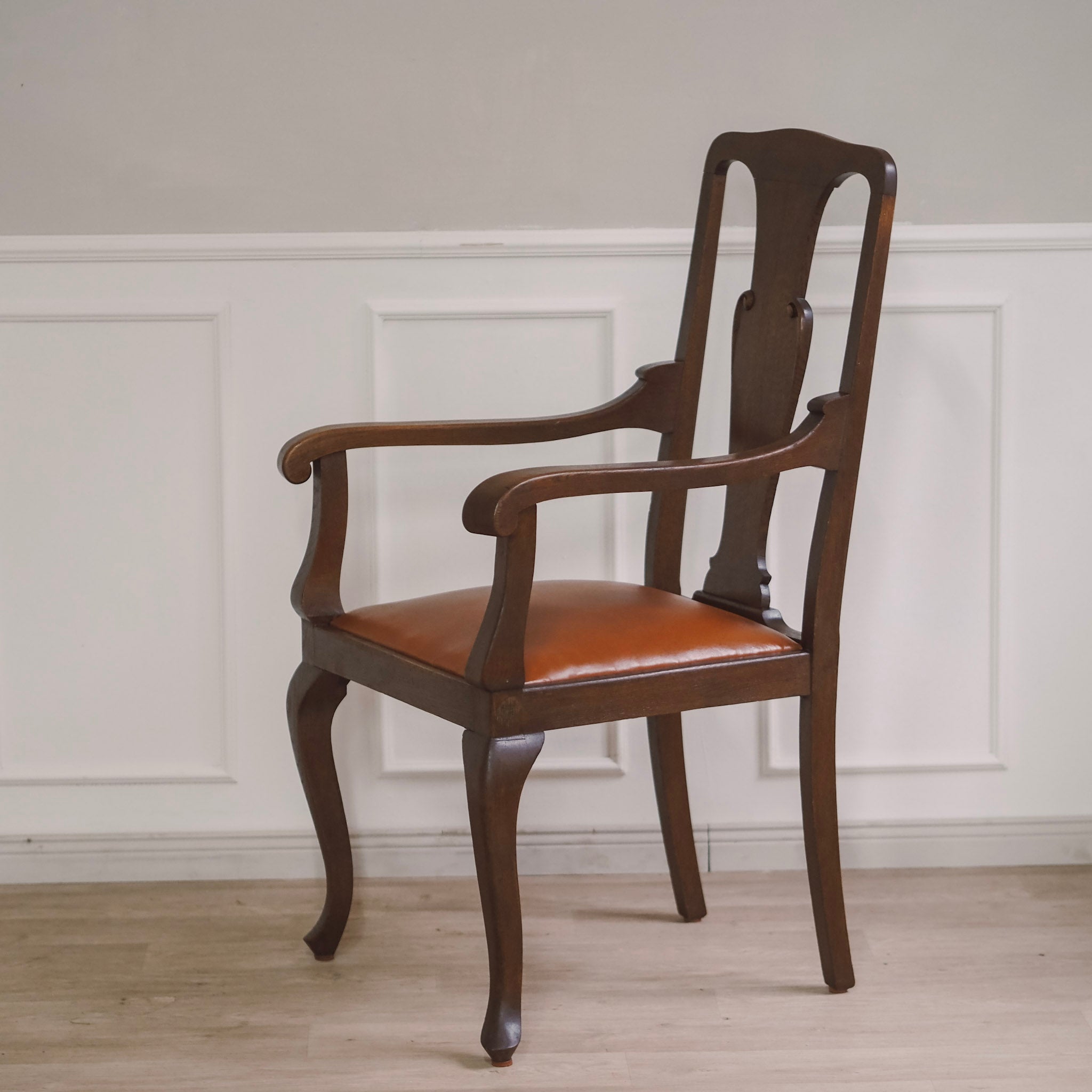 Paar Armlehnstühle Barockstil Eichenholz um 1900