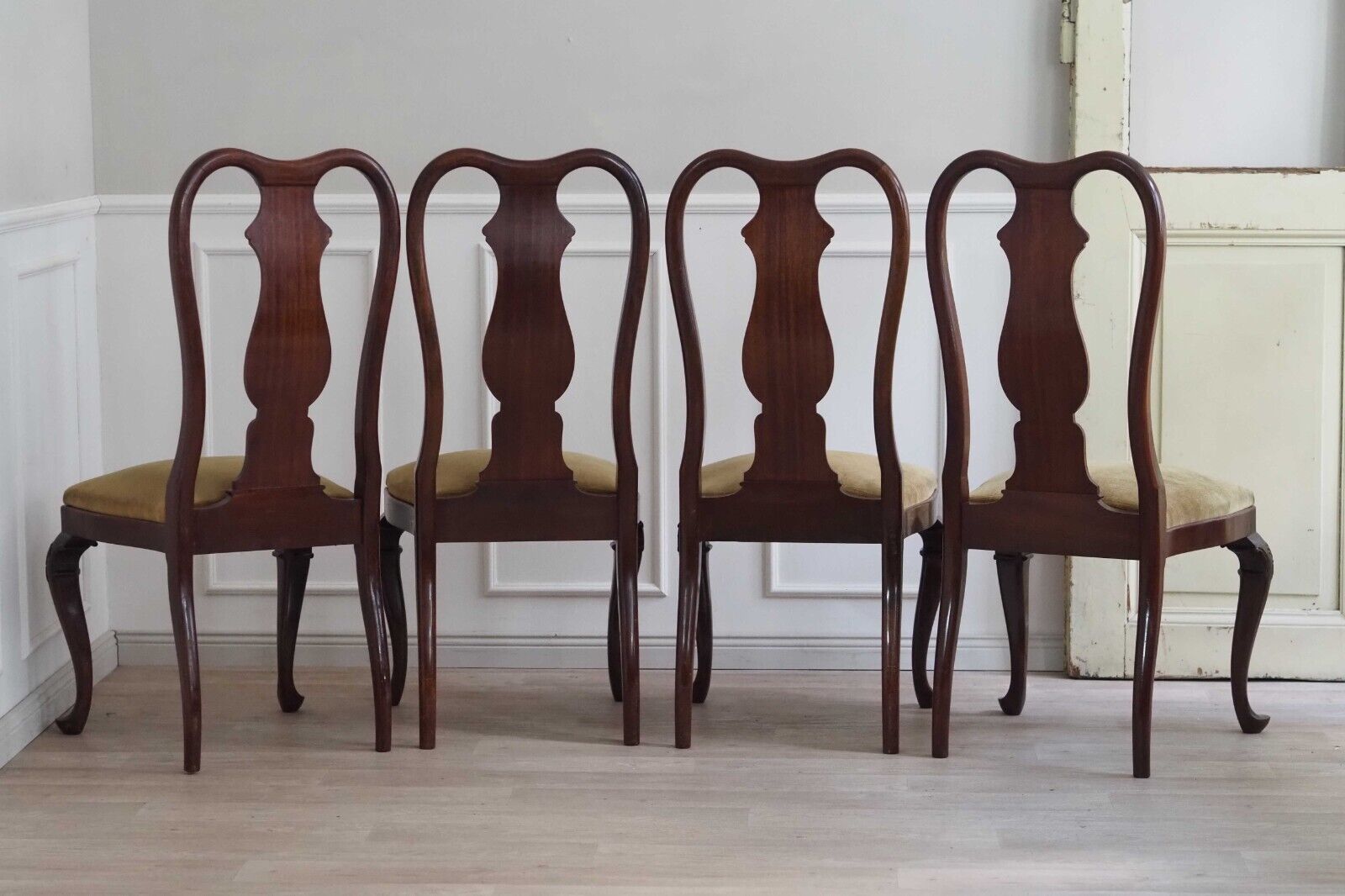 EPOCHE 1890 Antikes Stuhlset Viktorianisch König England Alt Vintage Stühle