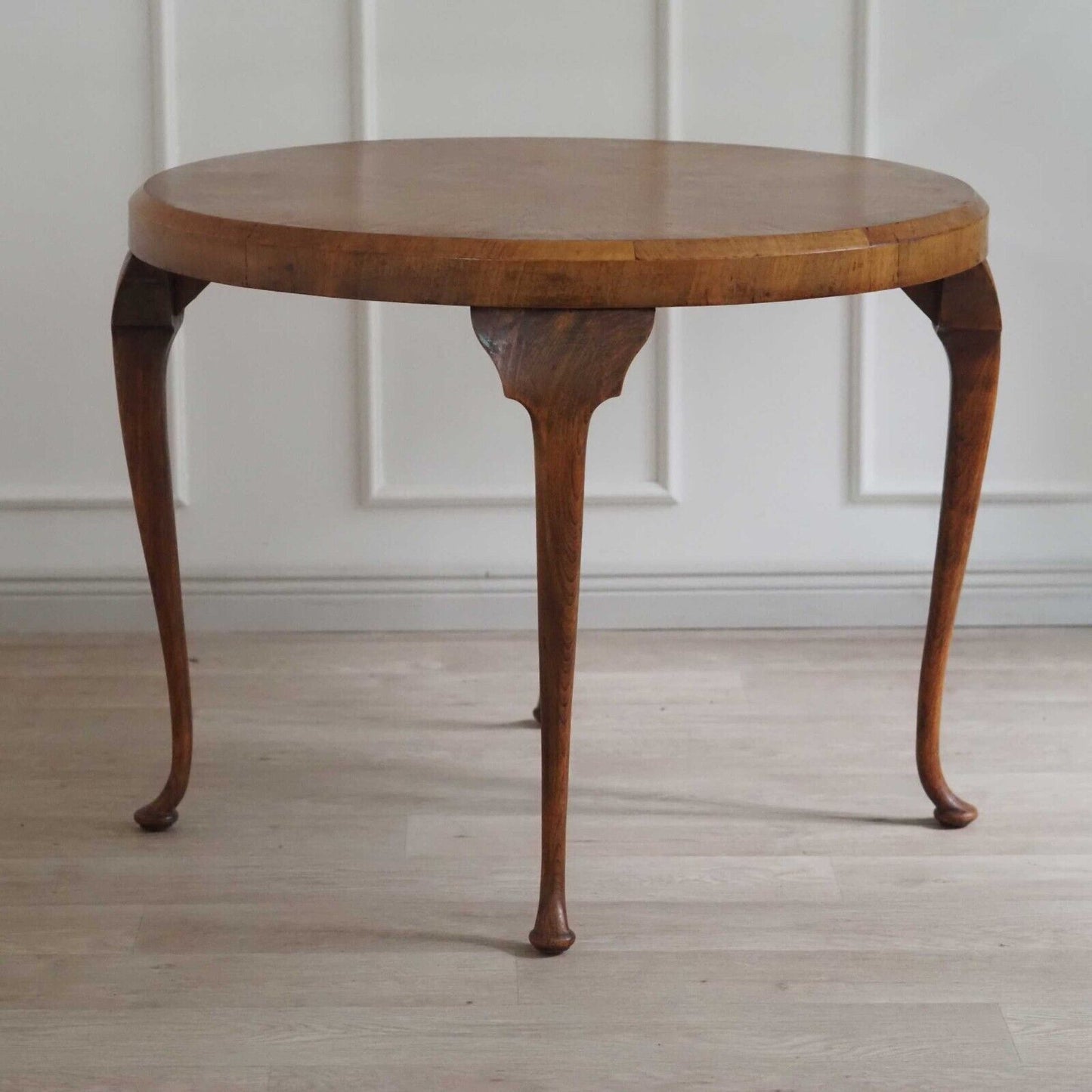 EPOCHE 1930 Sofatisch Rund Antik Couchtisch Beistelltisch Vintage Furnier Holzti