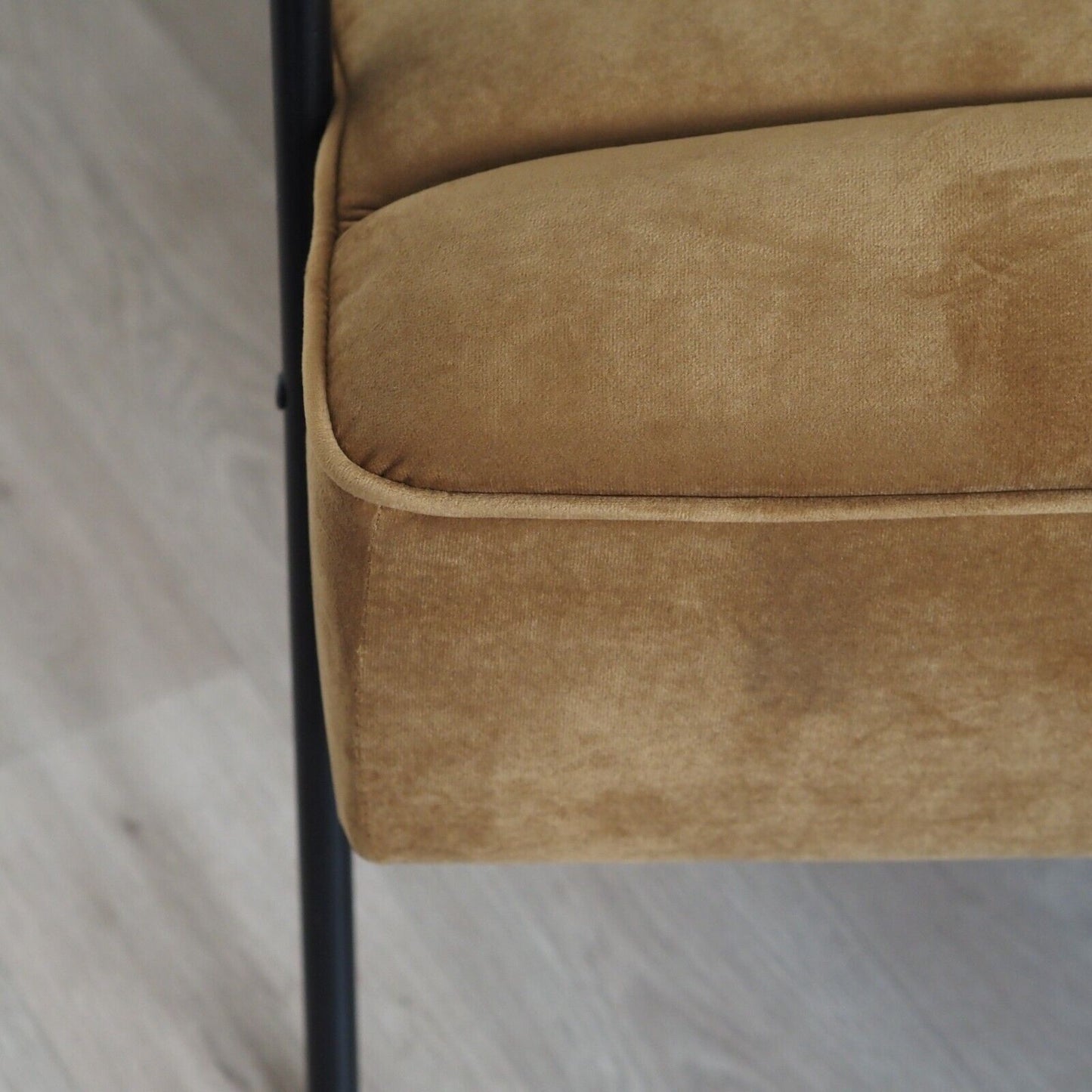 INTERIOR Sessel NEU Chair Midcentury Armlehnstuhl Design braun Metall schwarz
