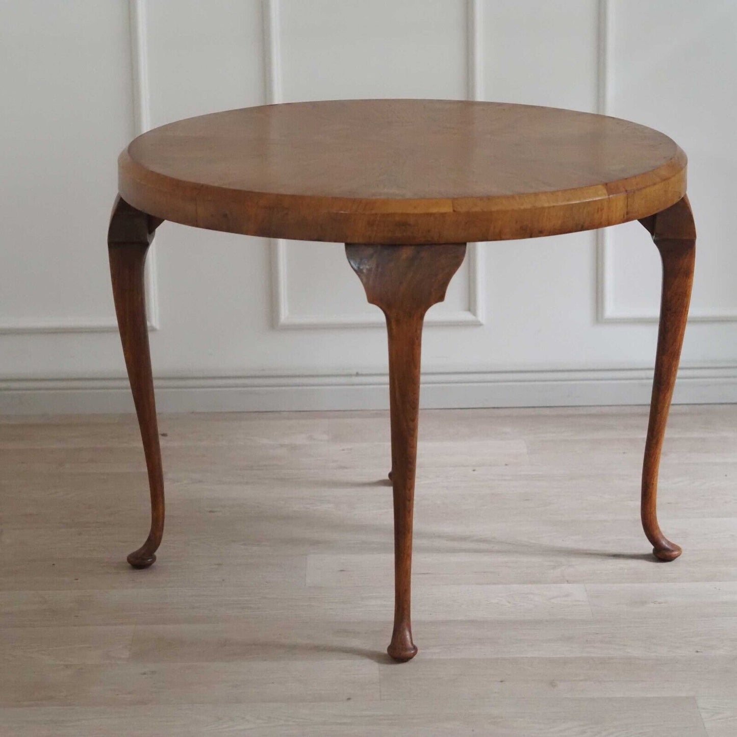 EPOCHE 1930 Sofatisch Rund Antik Couchtisch Beistelltisch Vintage Furnier Holzti