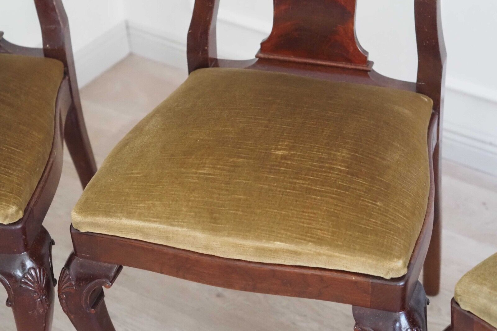 EPOCHE 1890 Antikes Stuhlset Viktorianisch König England Alt Vintage Stühle