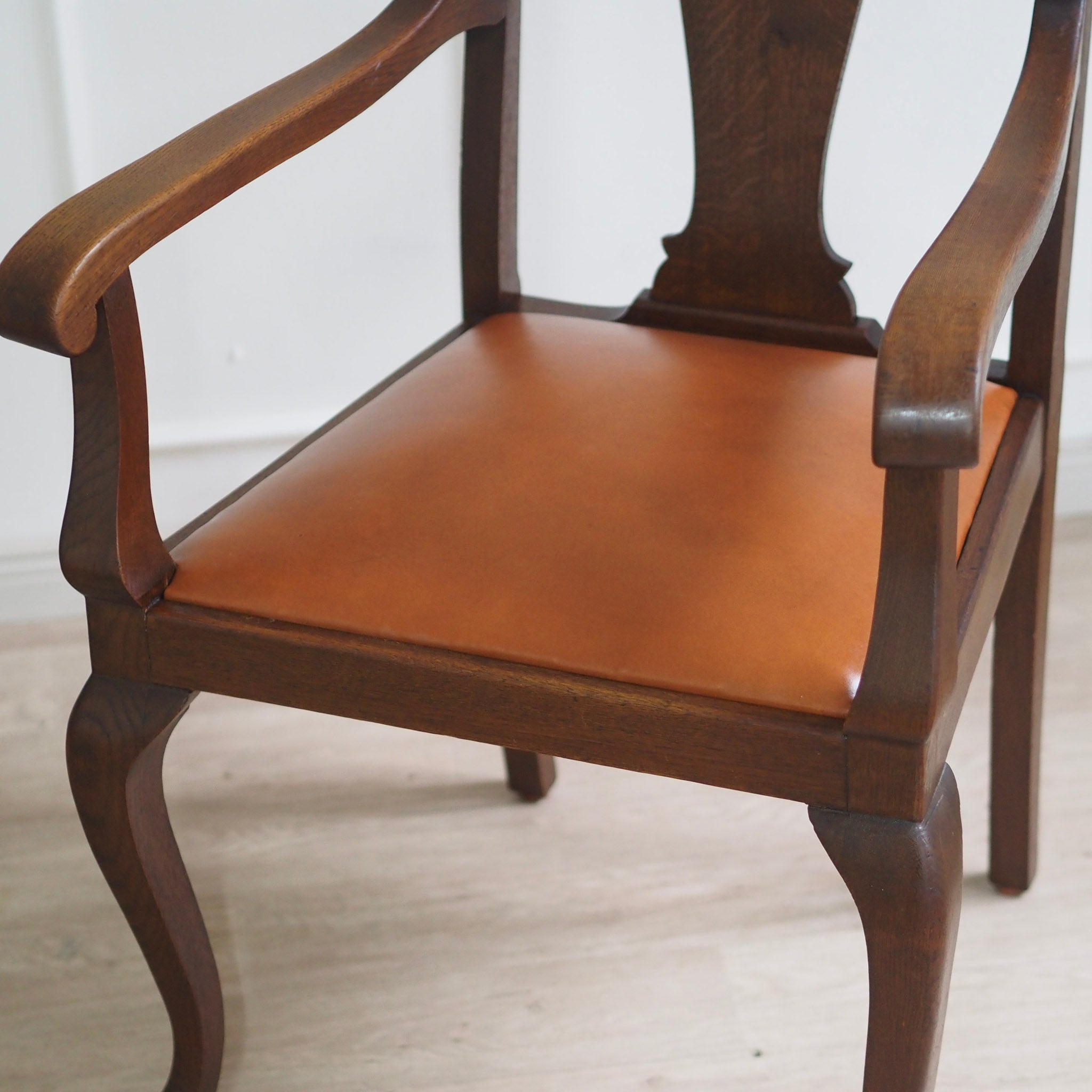 Paar Armlehnstühle Barockstil Eichenholz um 1900