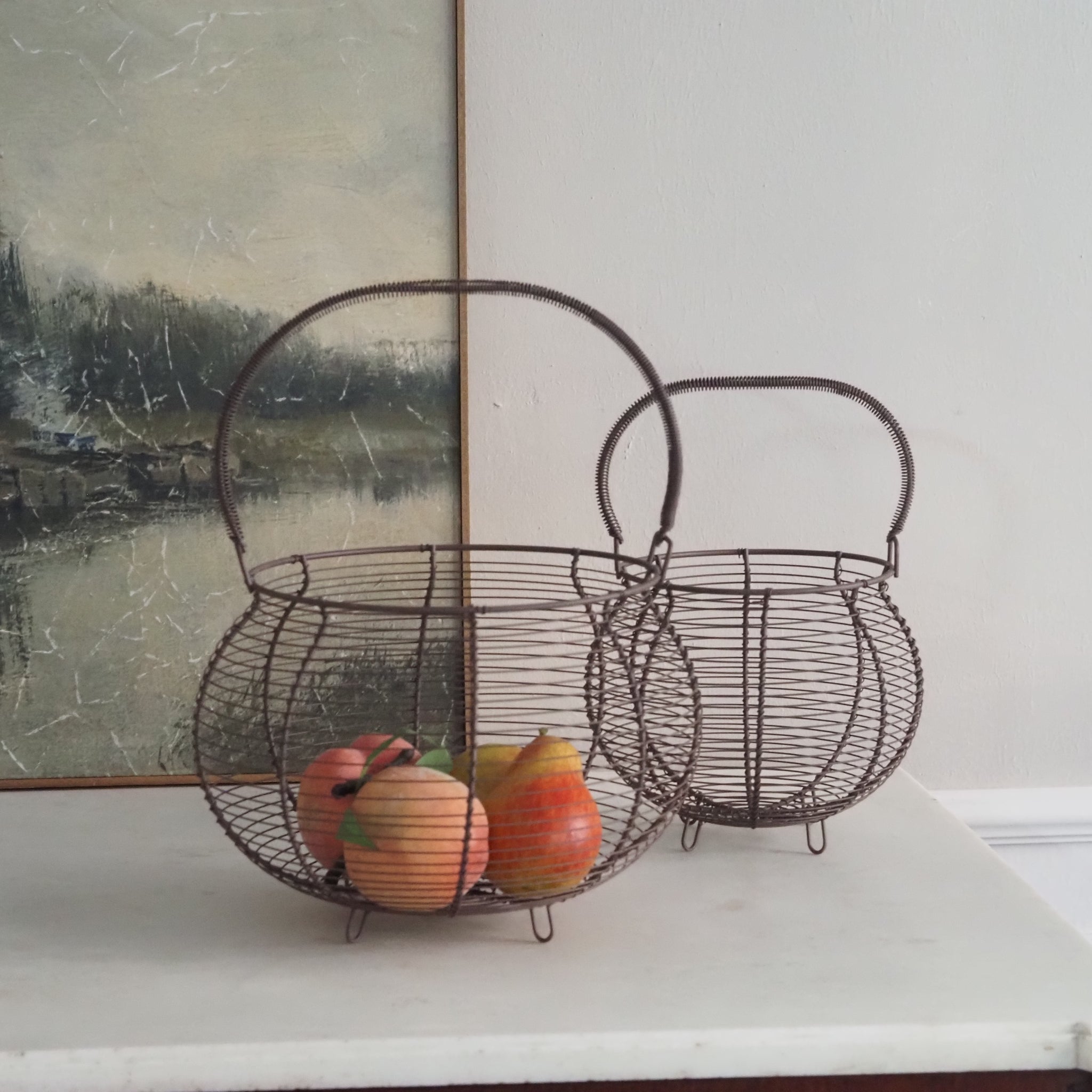 DECOR - NEW Runde Drahtkörbe mit Henkel