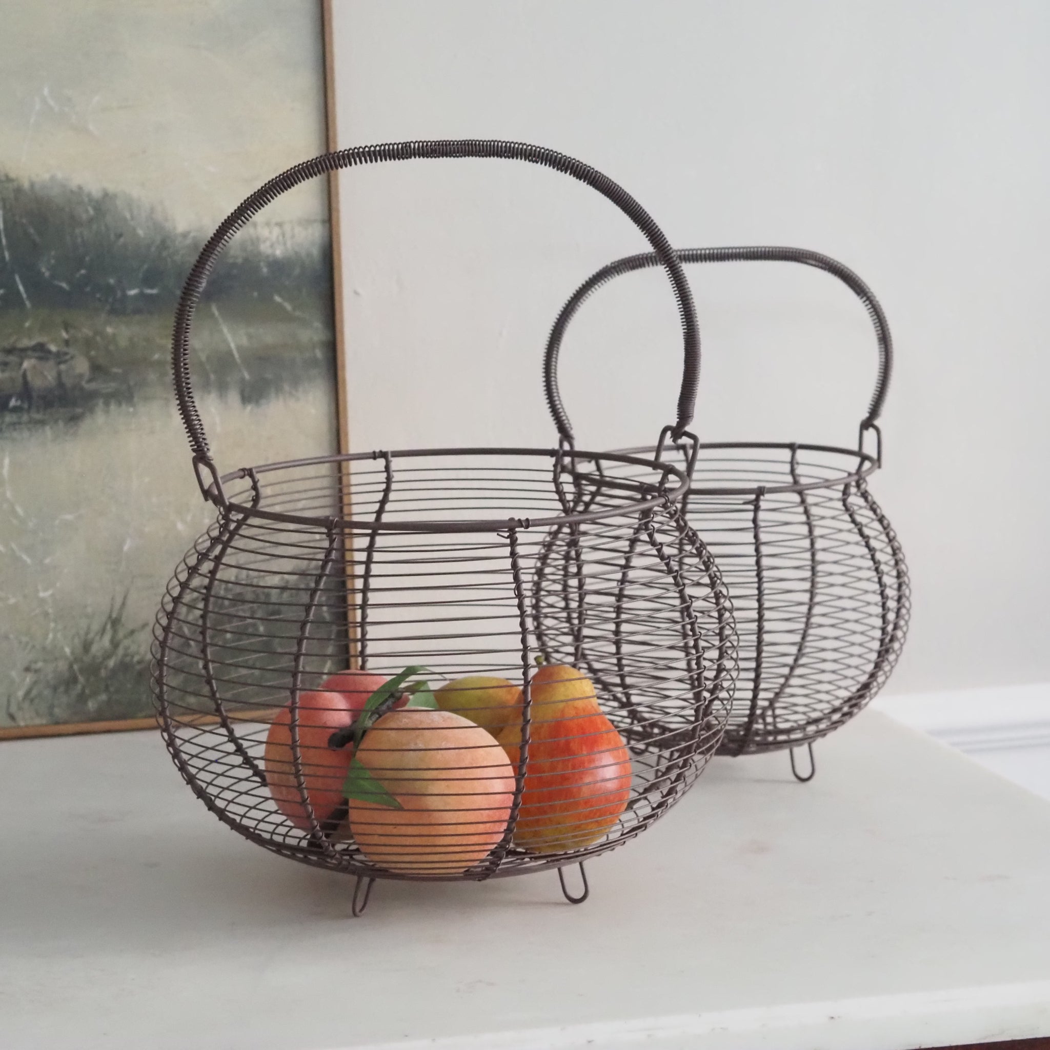 DECOR - NEW Runde Drahtkörbe mit Henkel