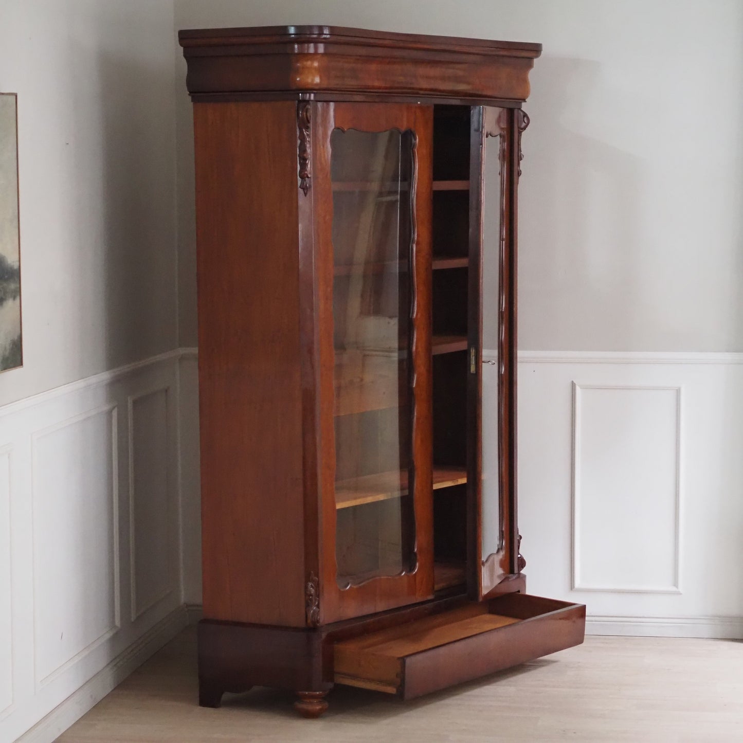 EPOCHE 1890 Antiker Vitrinenschrank