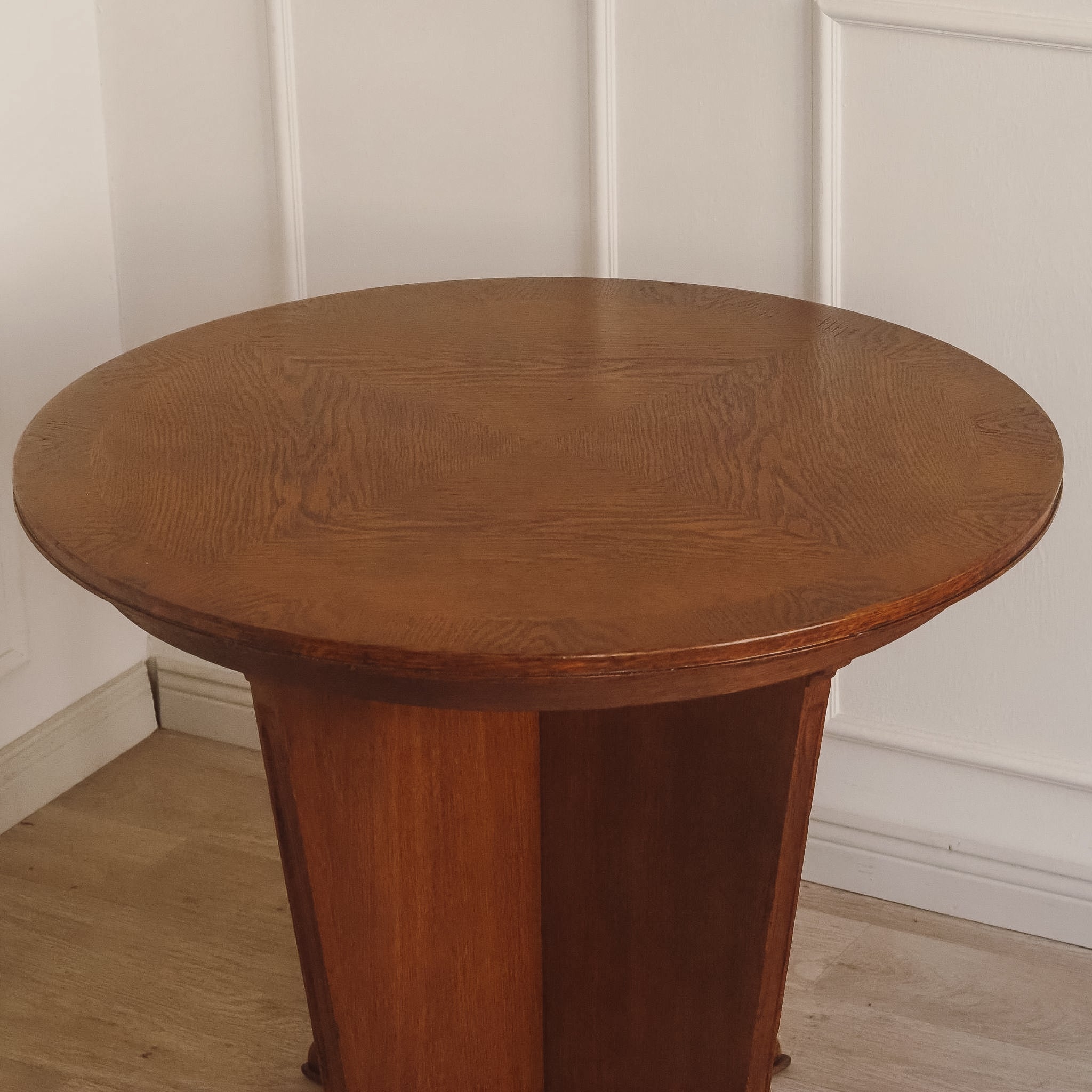 Runder Sofatisch Vintage um 1940 – Eiche