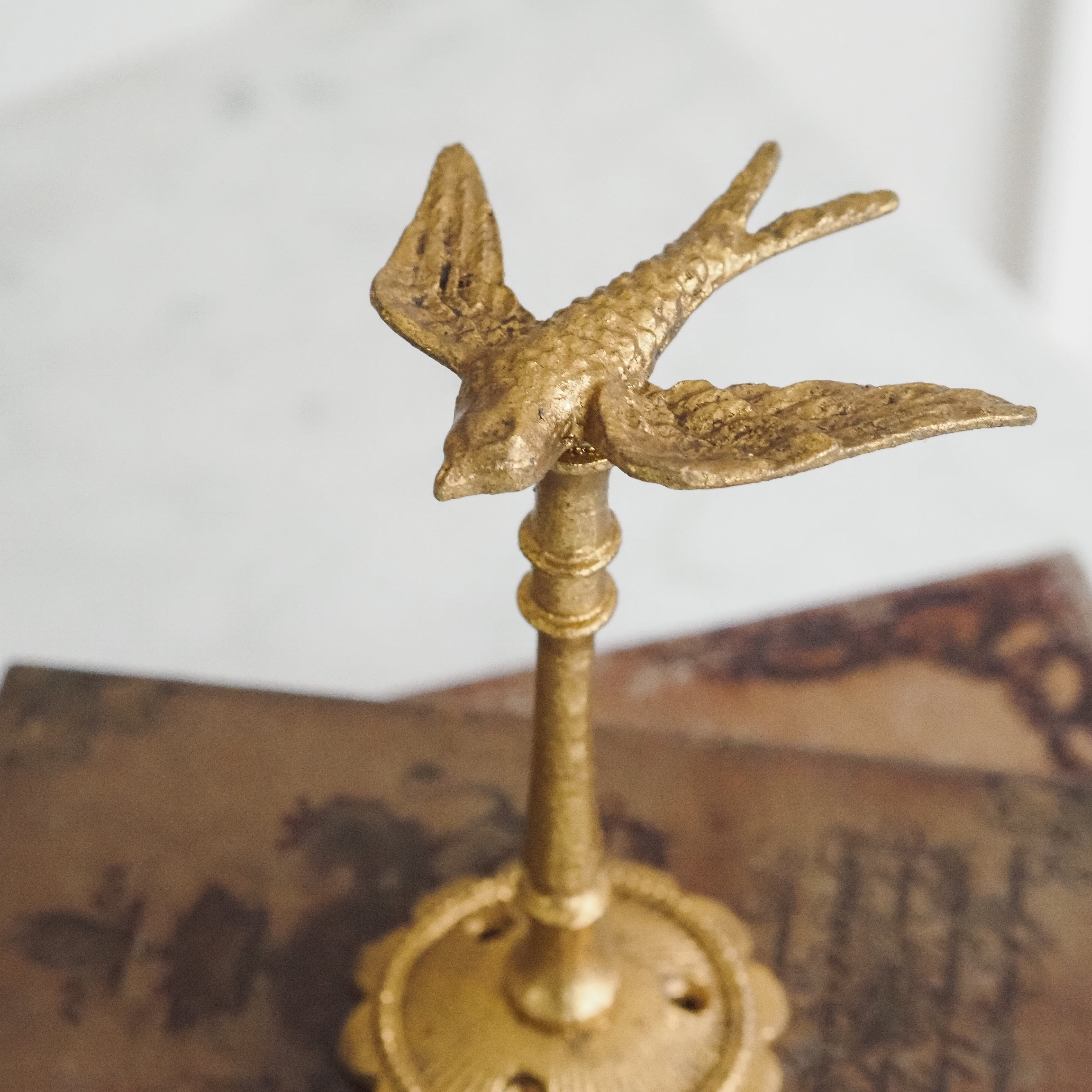 Gardinenhalter Vogel · dekorativer Wandhaken in Metall