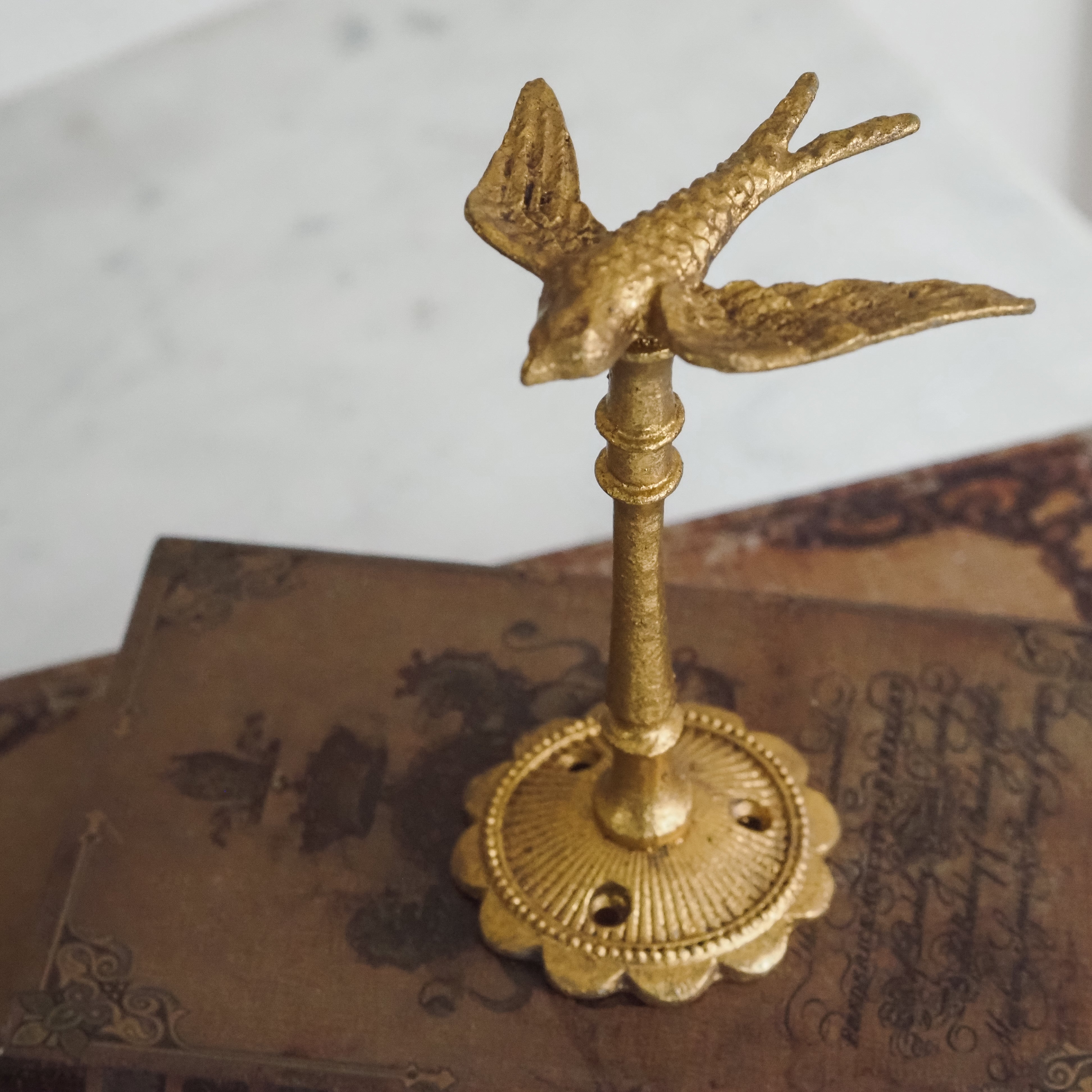 Gardinenhalter Vogel · dekorativer Wandhaken in Metall