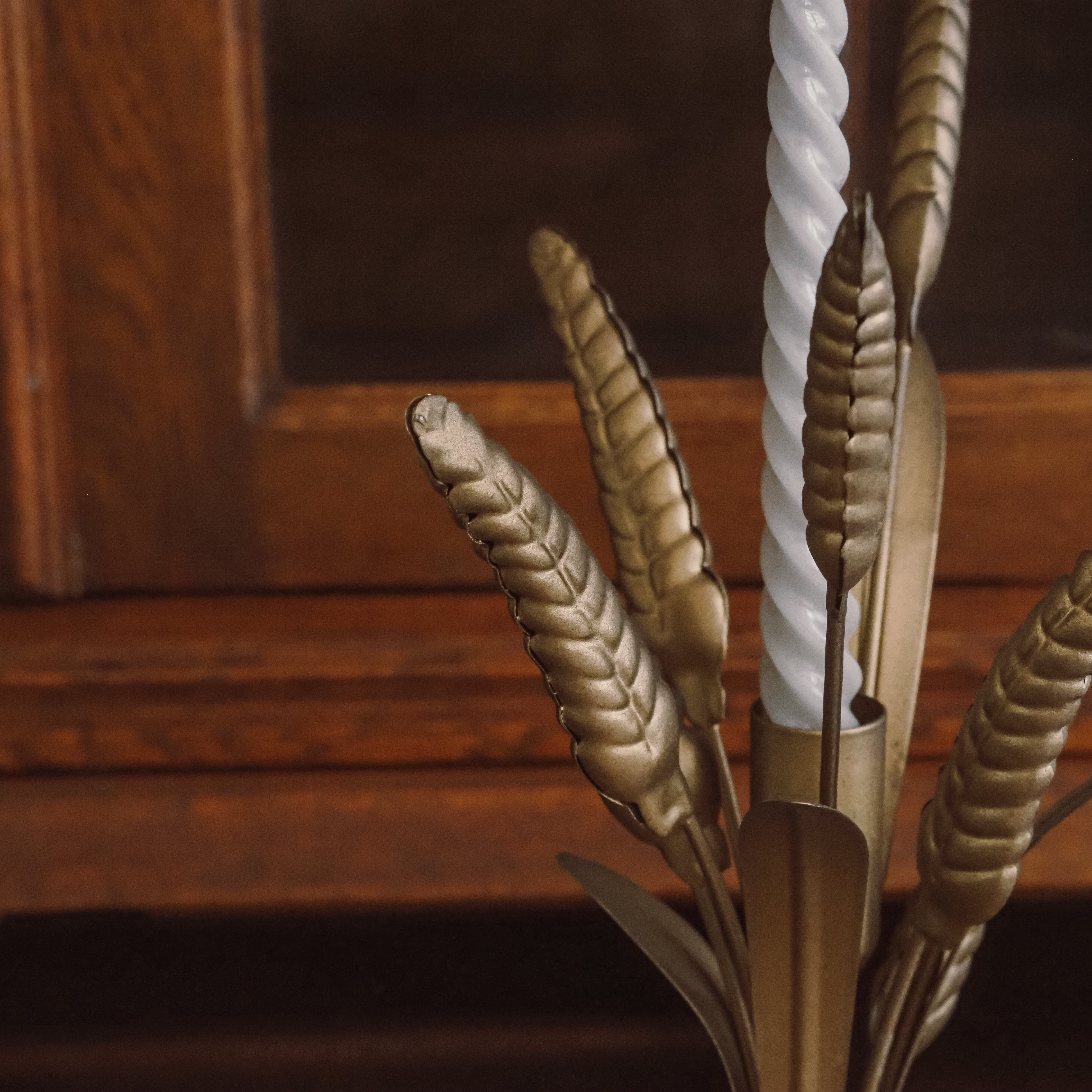 Kerzenhalter · historisierend-botanischer Stil / für Stabkerzen