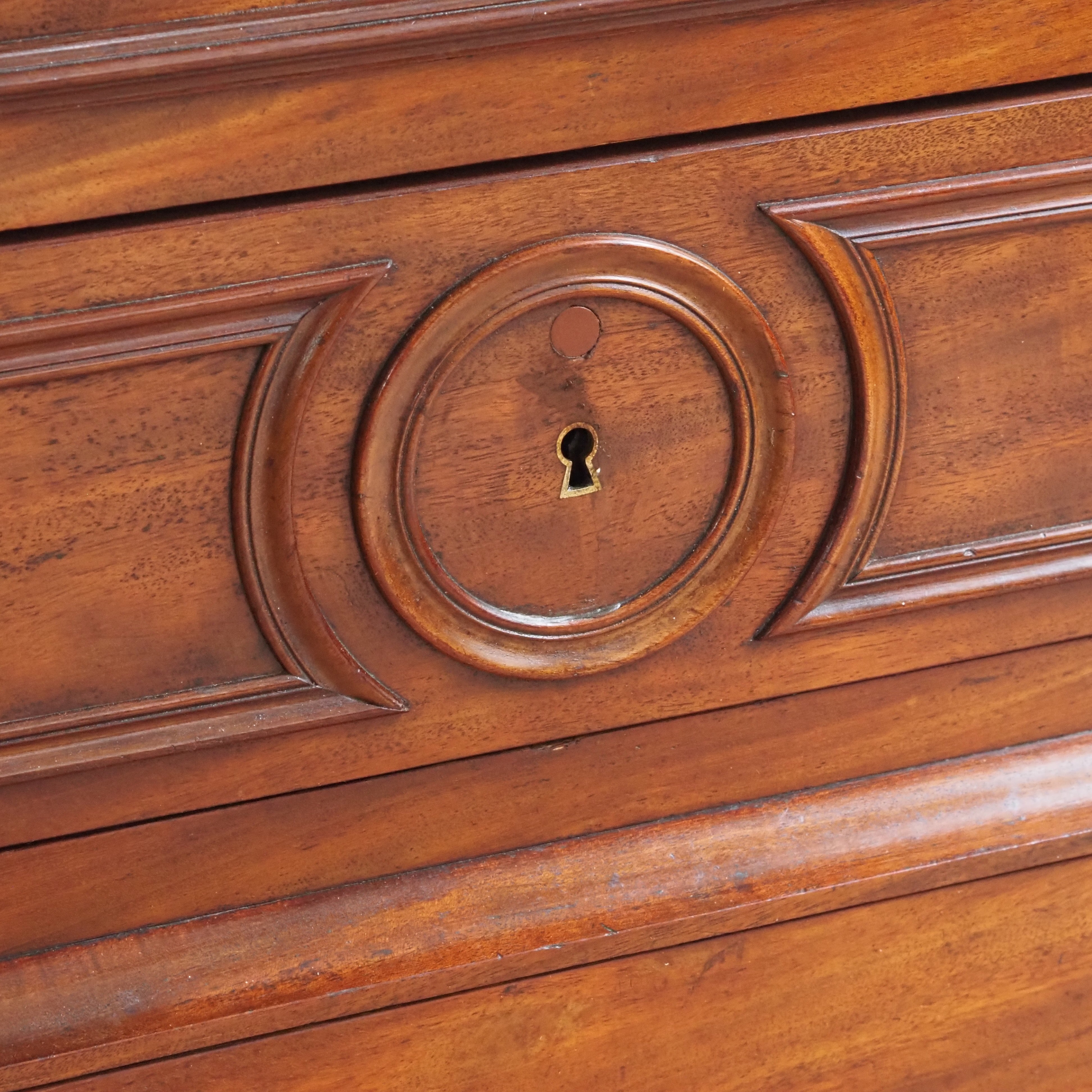 Antiker Louis-Philippe Spiegelschrank Nussbaum um 1860 - Kleiderschrank eintürig