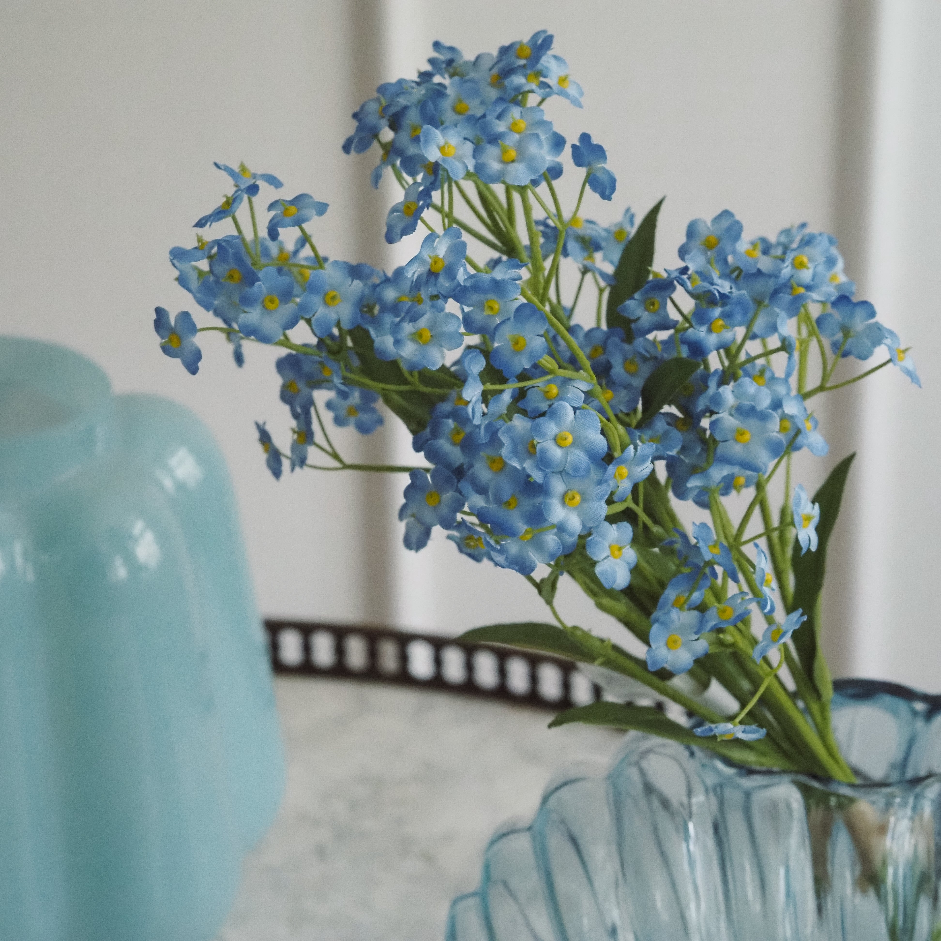 Dekozweig Vergissmeinnicht · florale Replik / feines Blütenbündel