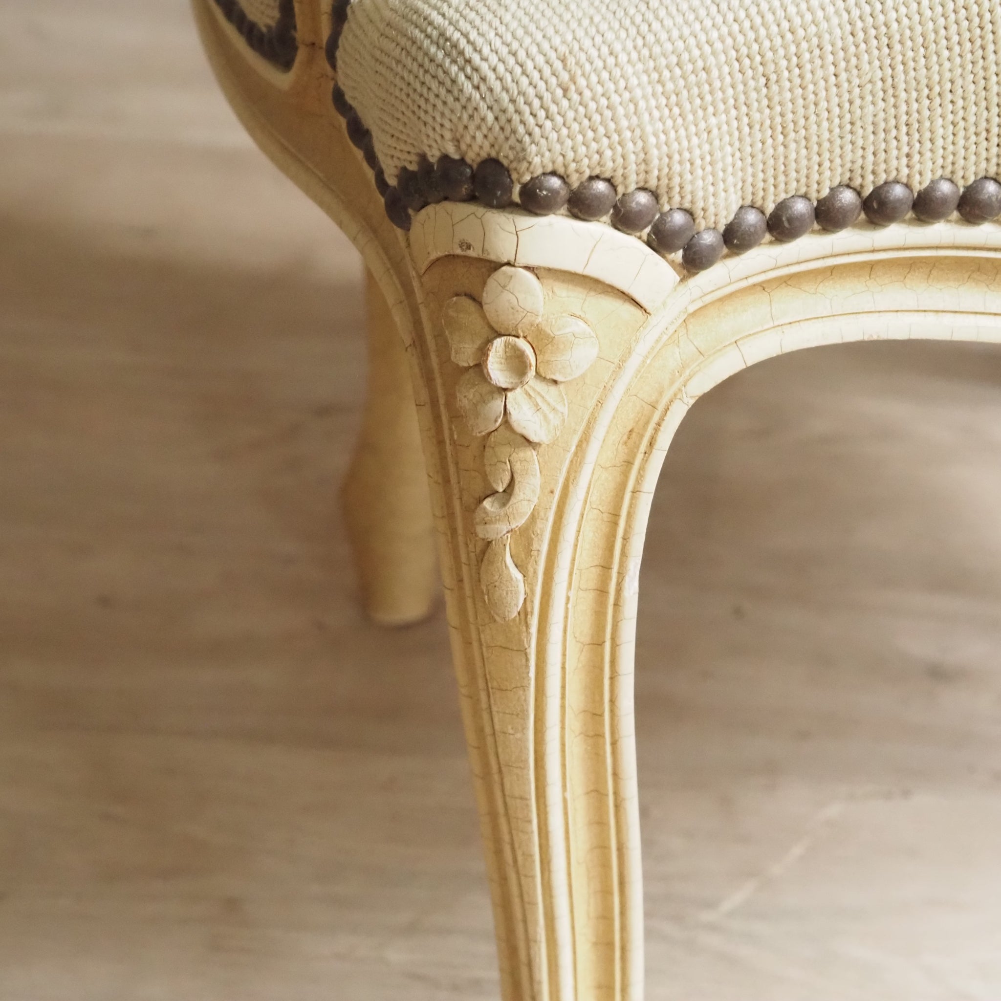 Französischer Armlehnstuhl im Louis-XV-Stil - Vintage Cabriolet Sessel