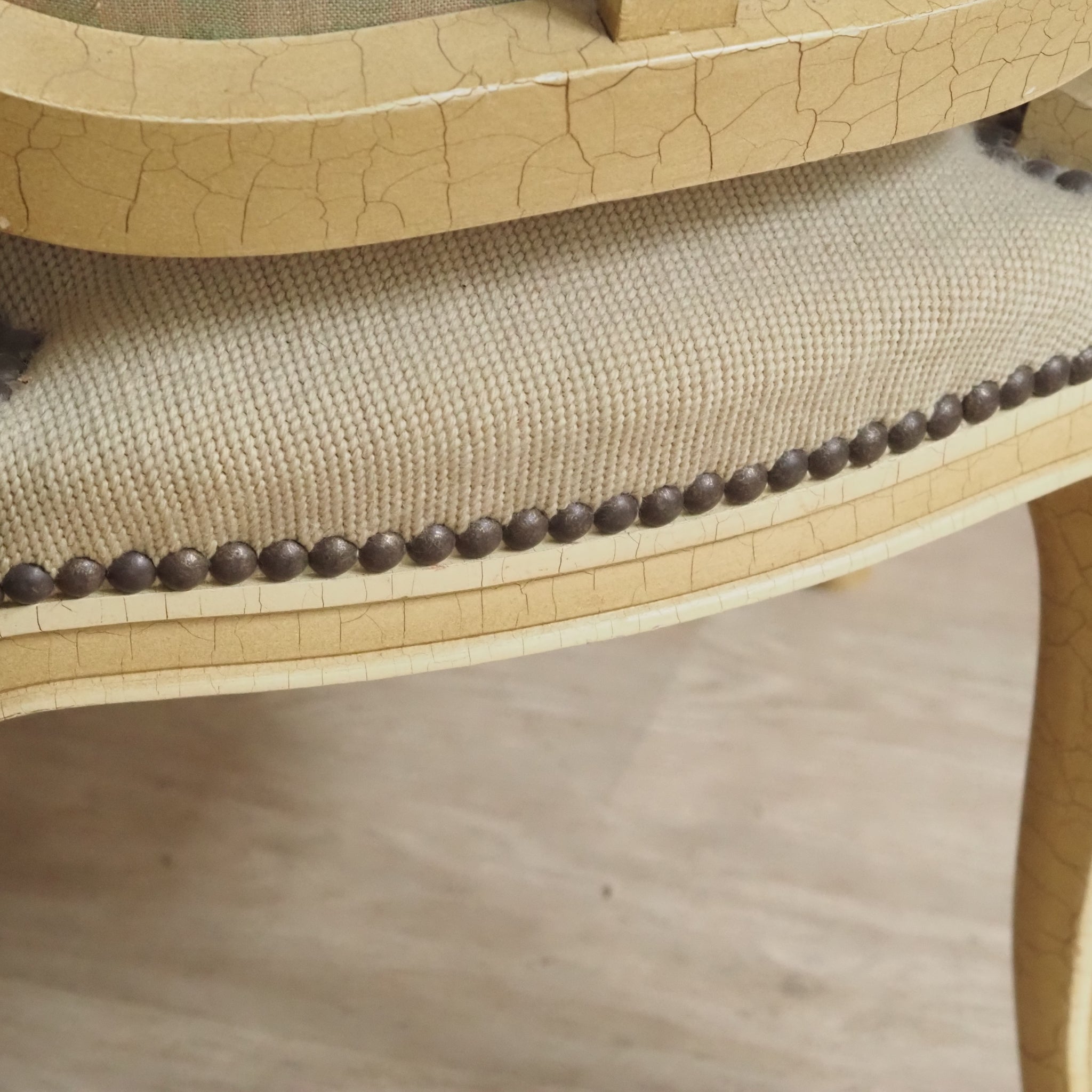 Französischer Armlehnstuhl im Louis-XV-Stil - Vintage Cabriolet Sessel