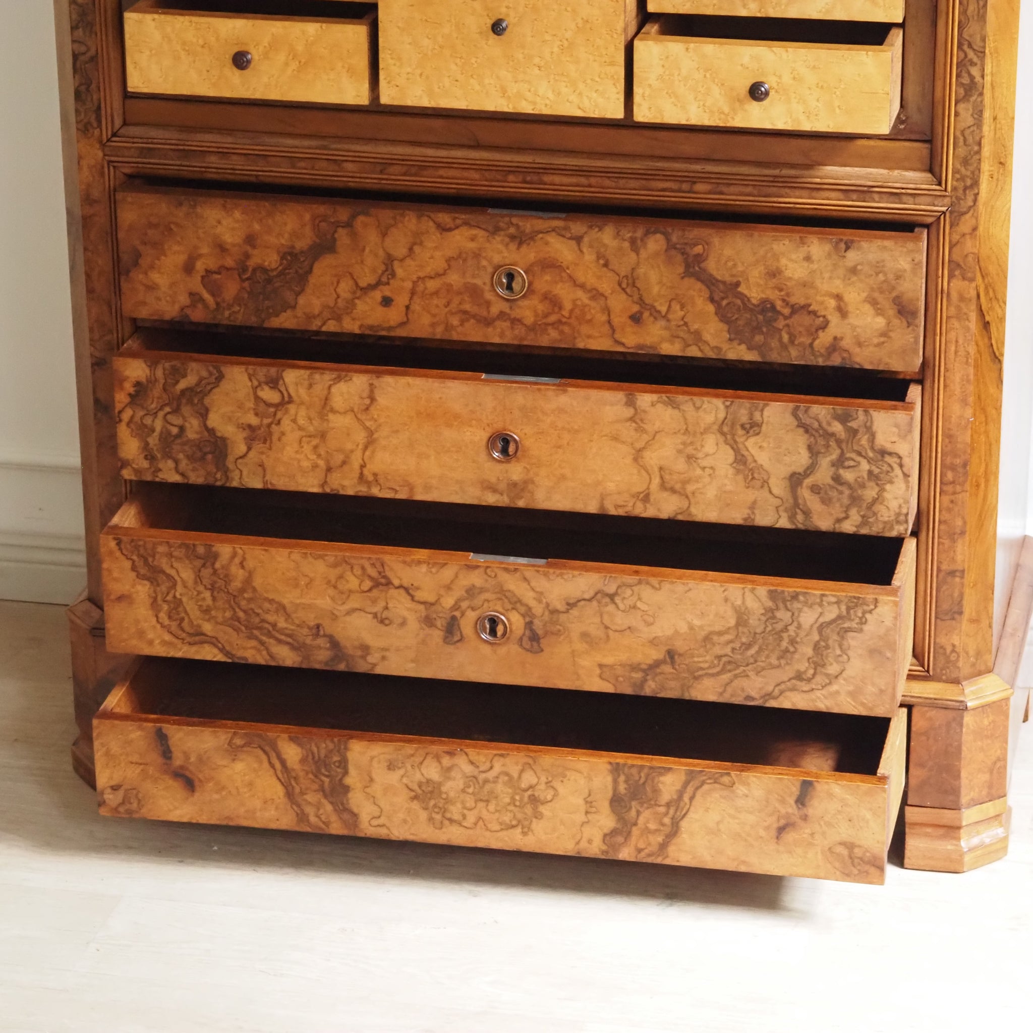 Antiker Biedermeier Sekretär - Schreibschrank Louis Philippe