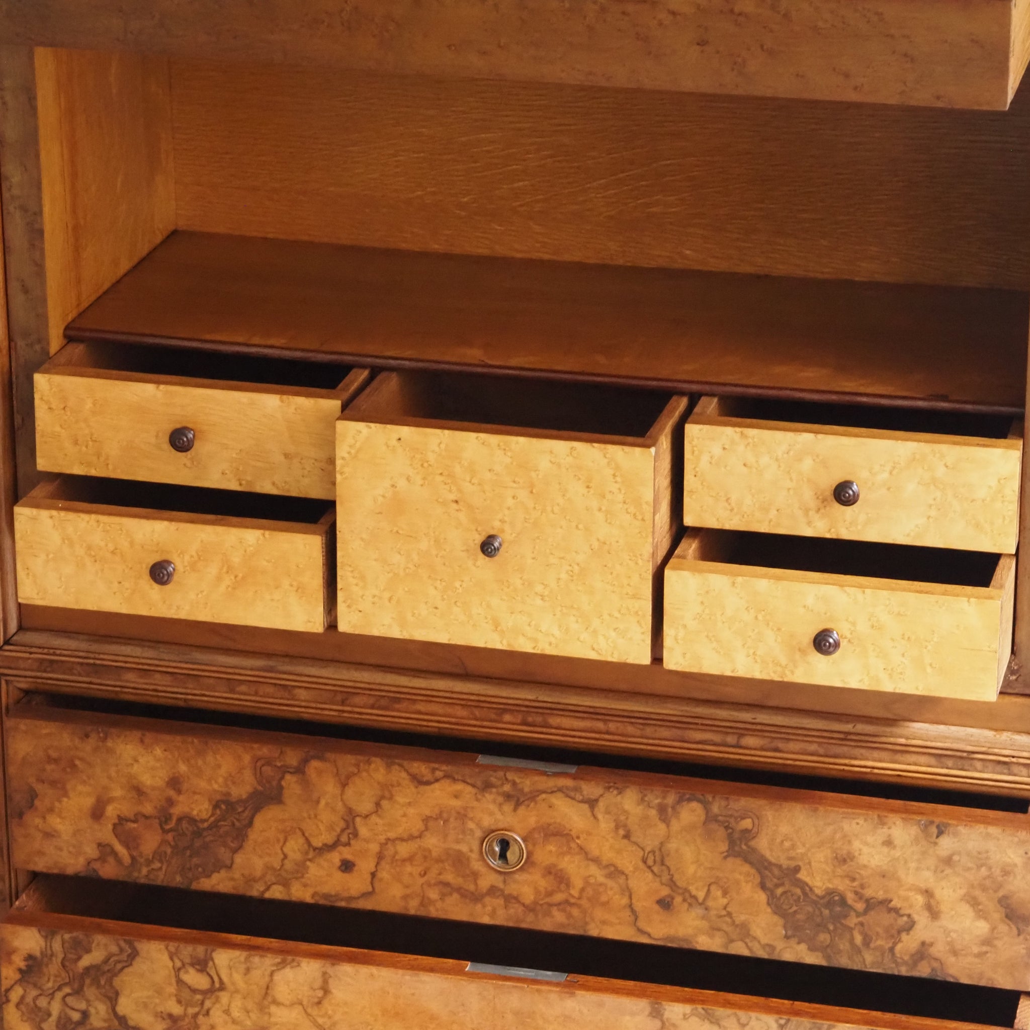 Antiker Biedermeier Sekretär - Schreibschrank Louis Philippe