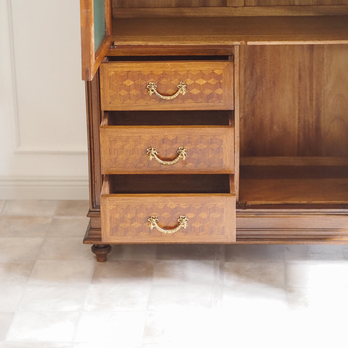 Spiegelschrank Louis-XVI-Stil Mahagoni um 1890