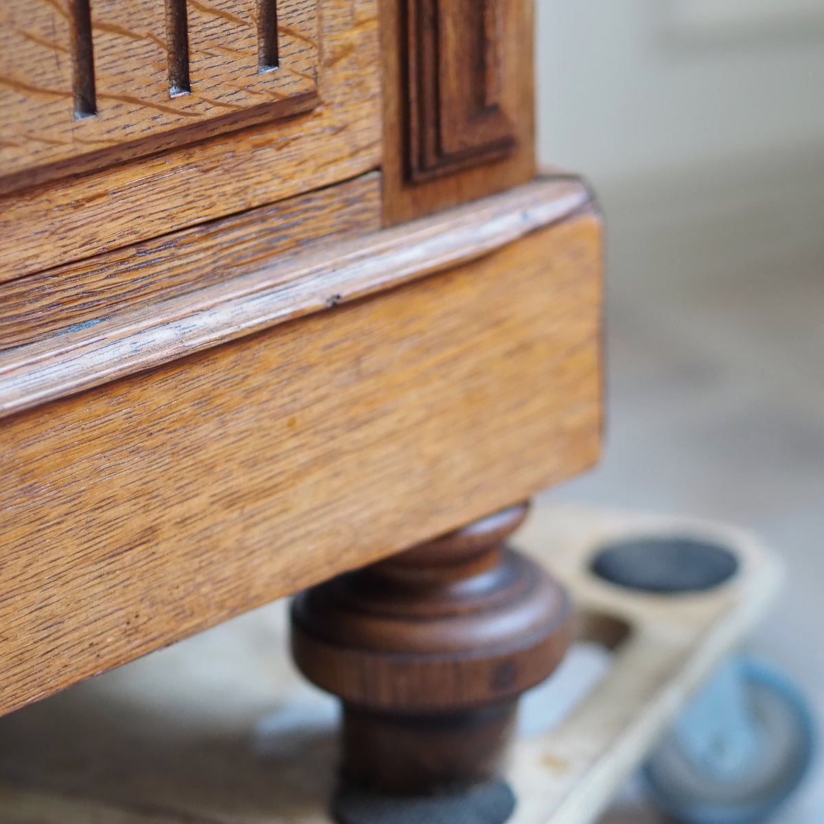 Gründerzeit Kleiderschrank mit Spiegel, Eiche um 1890