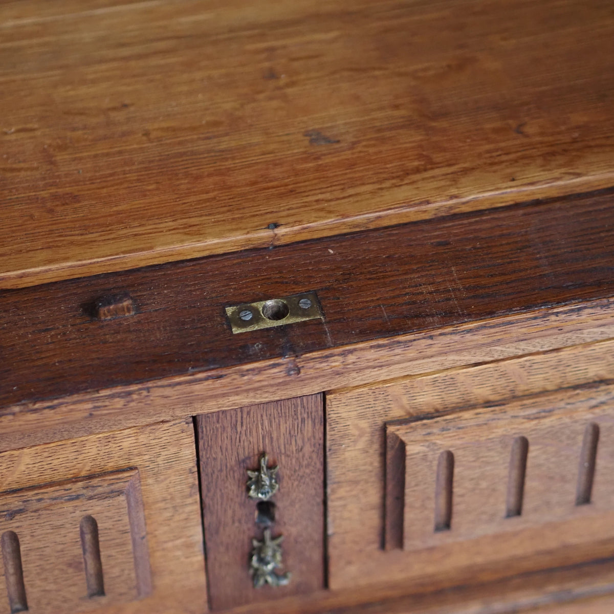 Gründerzeit Kleiderschrank mit Spiegel, Eiche um 1890