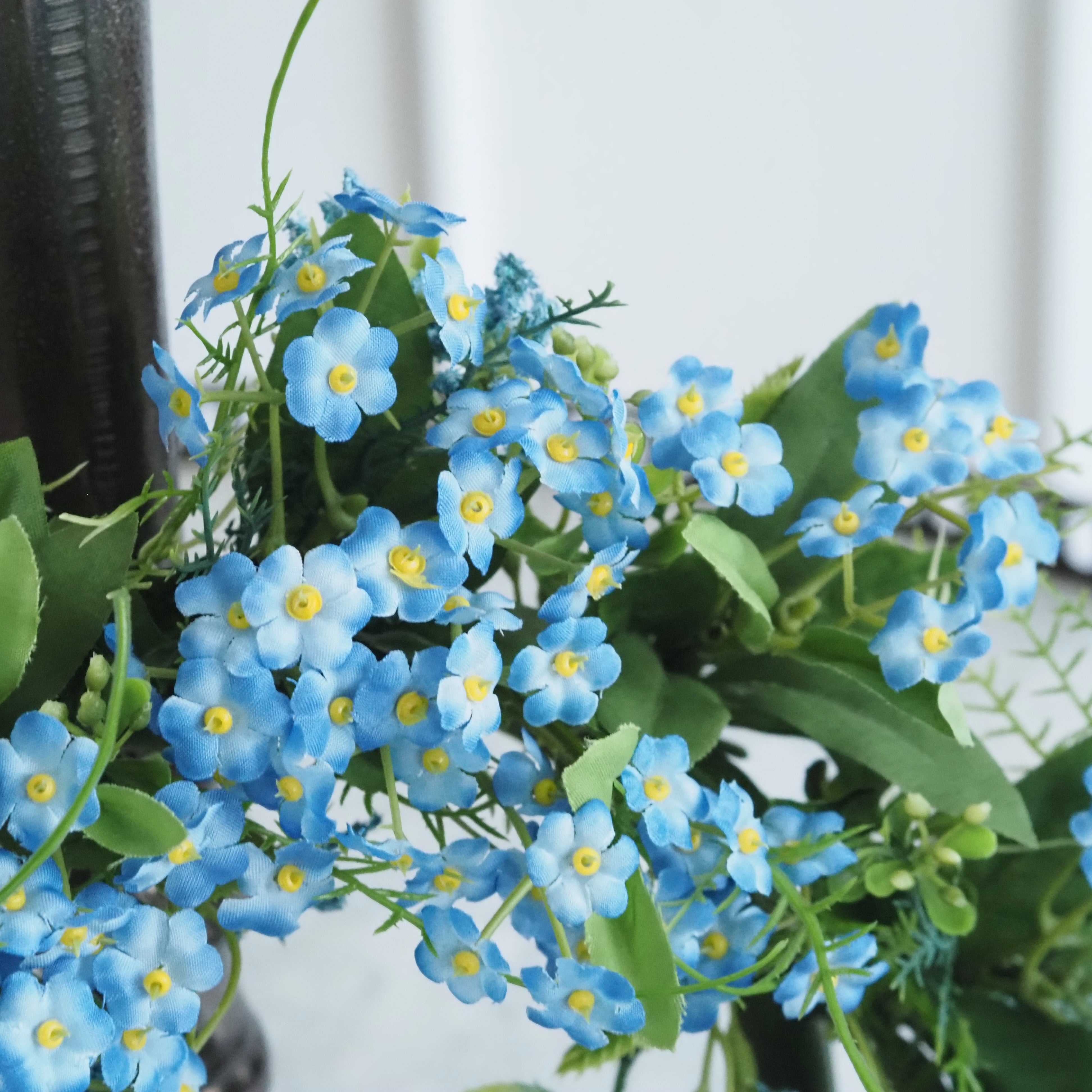 Blütenkranz Vergissmeinnicht · florale Replik / rundes Dekorobjekt