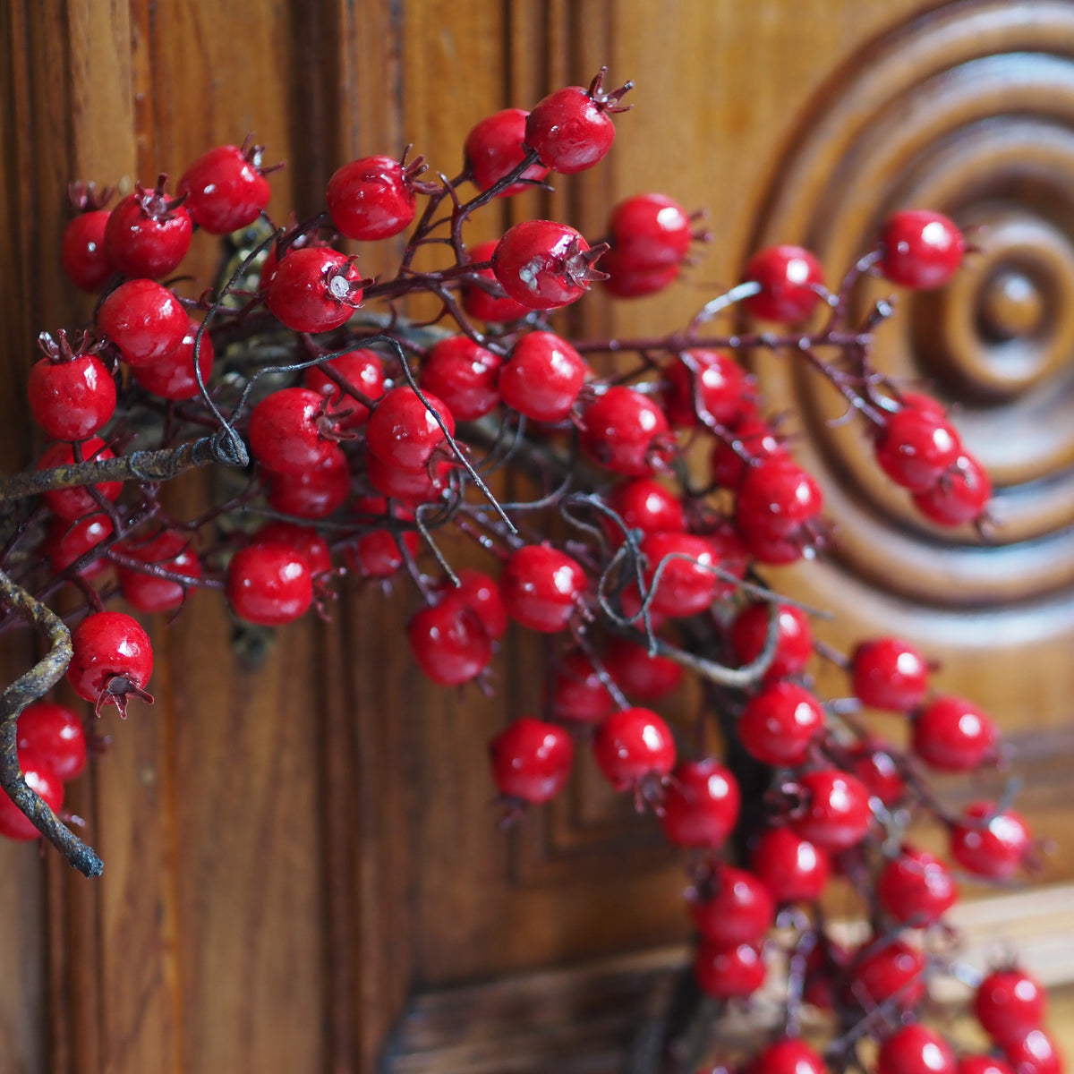Beerenkranz Rot · Winterlicher Zweigring in Lackglanz