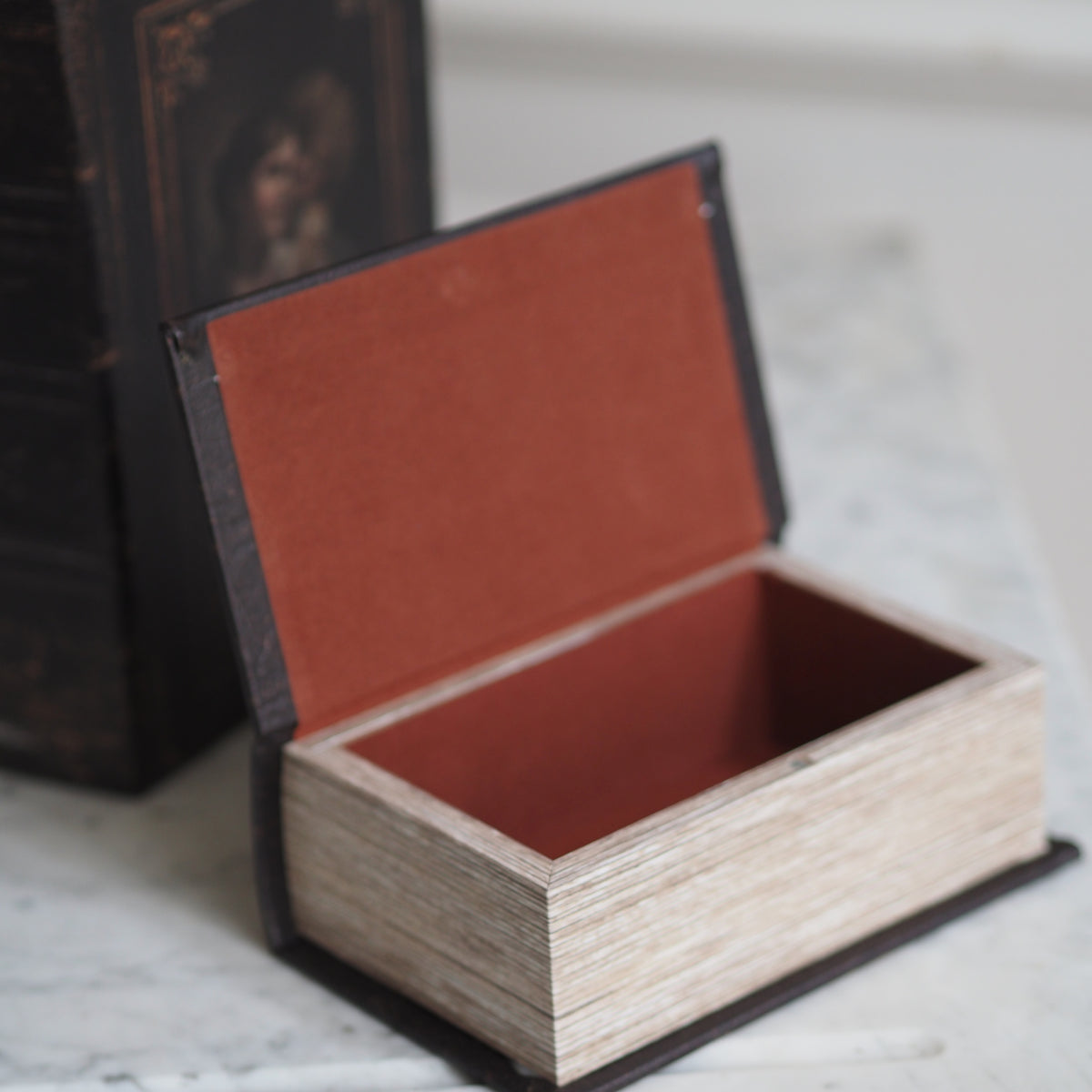 Buchbox 2er-Set · Historistischer Einband Frau-Kind-Motiv