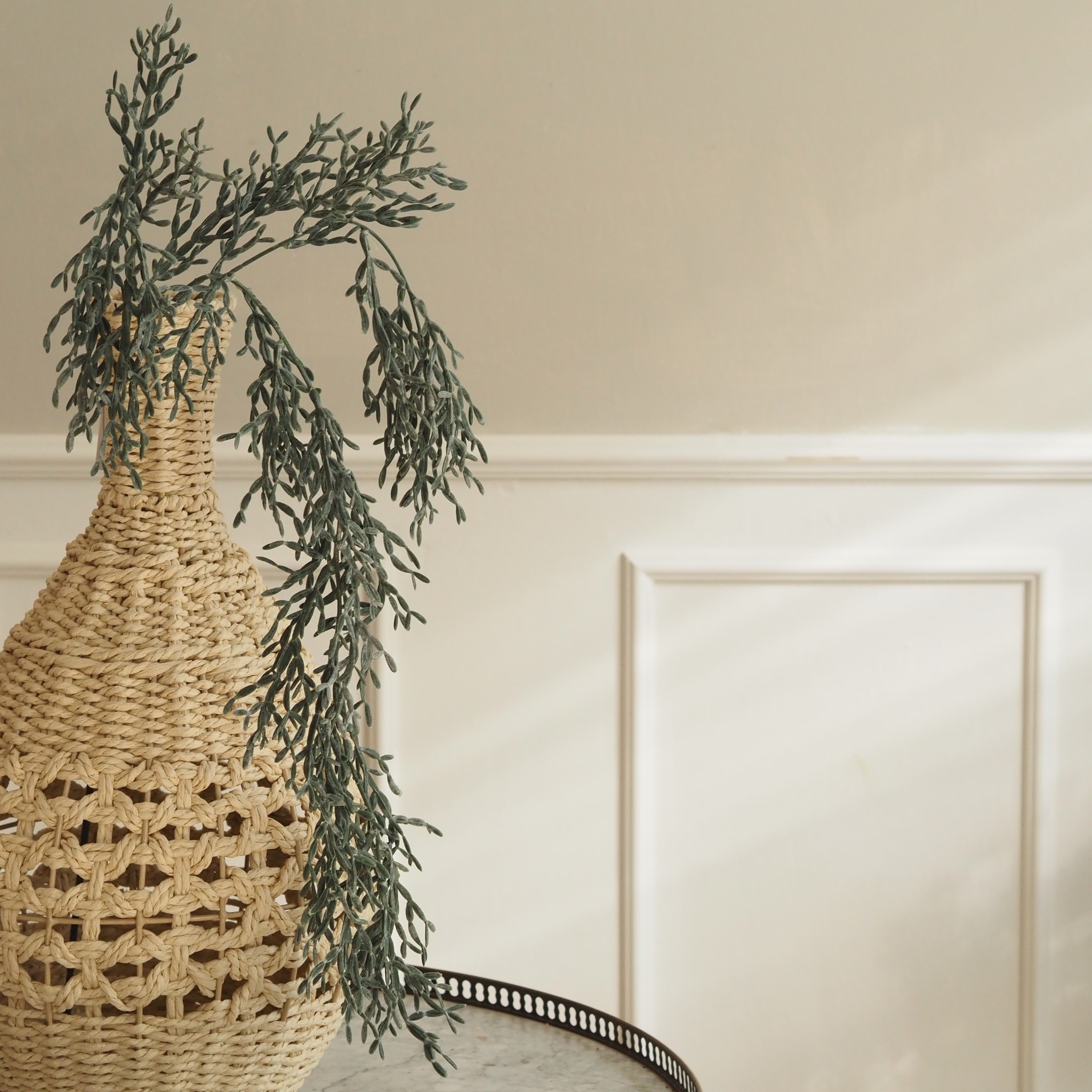 Sukkulentenhänger Grün · Künstlicher Hängezweig in Sukkulentenoptik, 98 cm