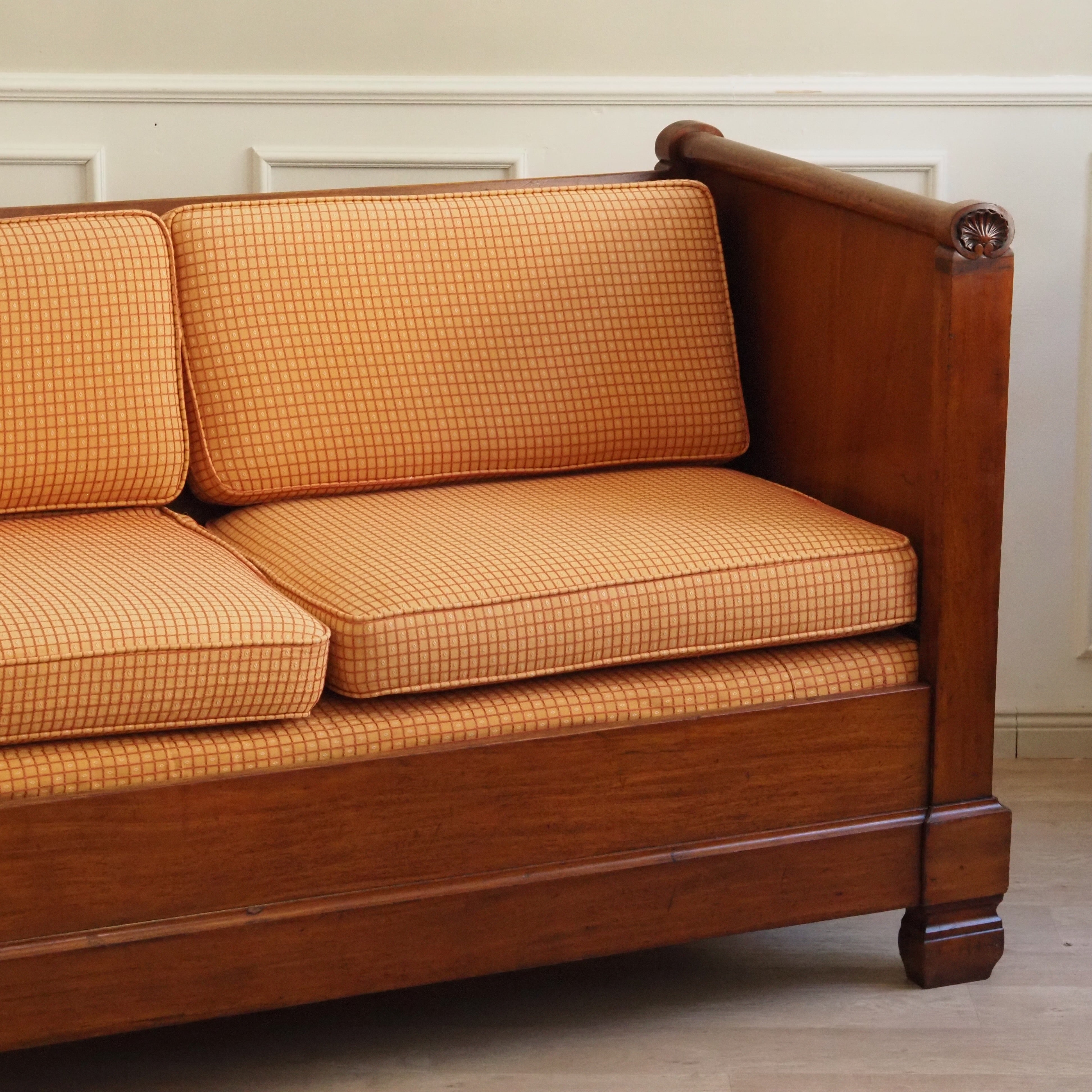 Biedermeier Sofa Mahagoni antik um 1840