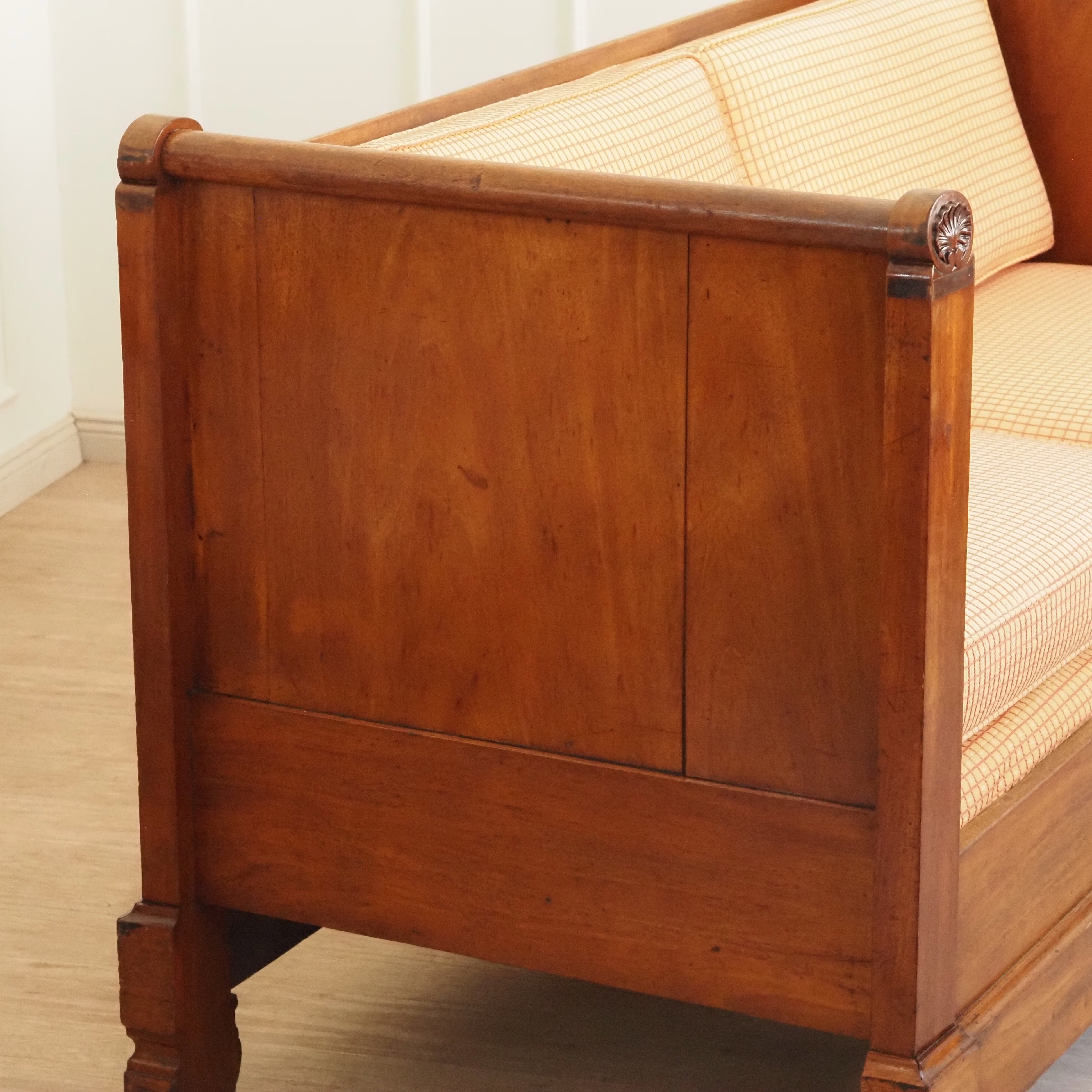 Biedermeier Sofa Mahagoni antik um 1840