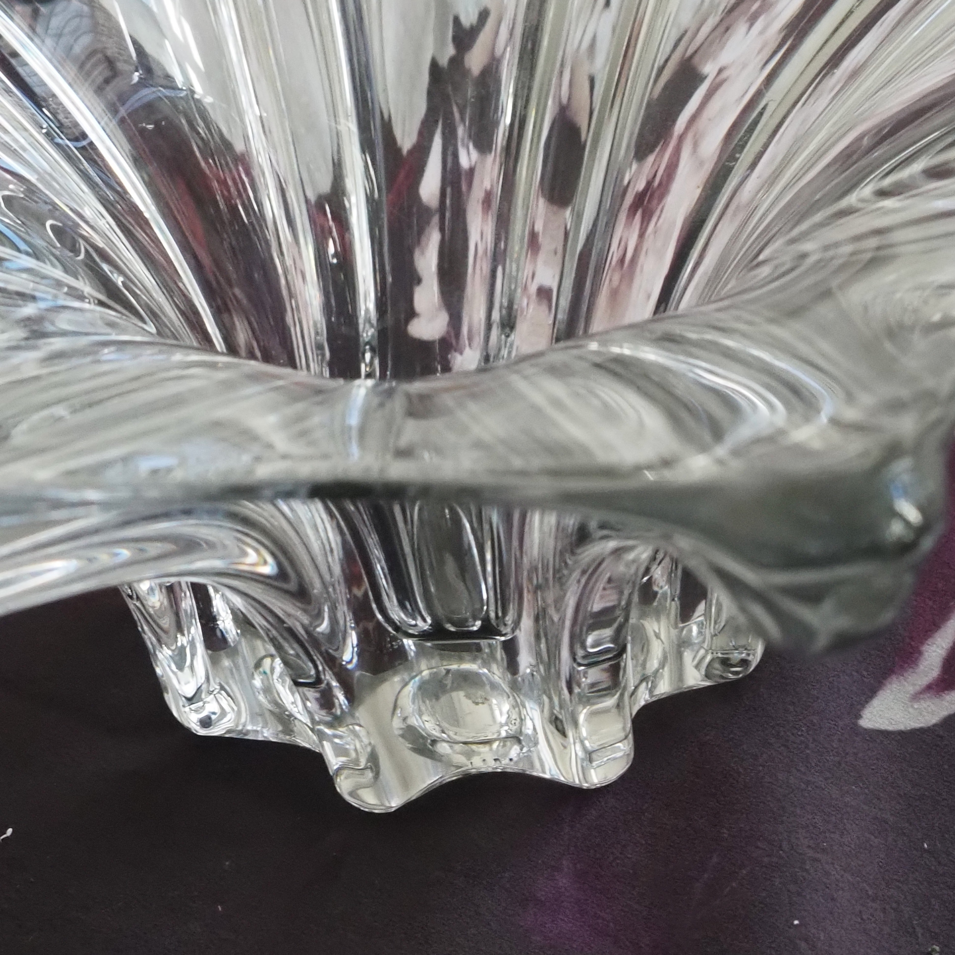 Glasschale · Murano-Stil · organische Form · Obst- oder Dekoschale