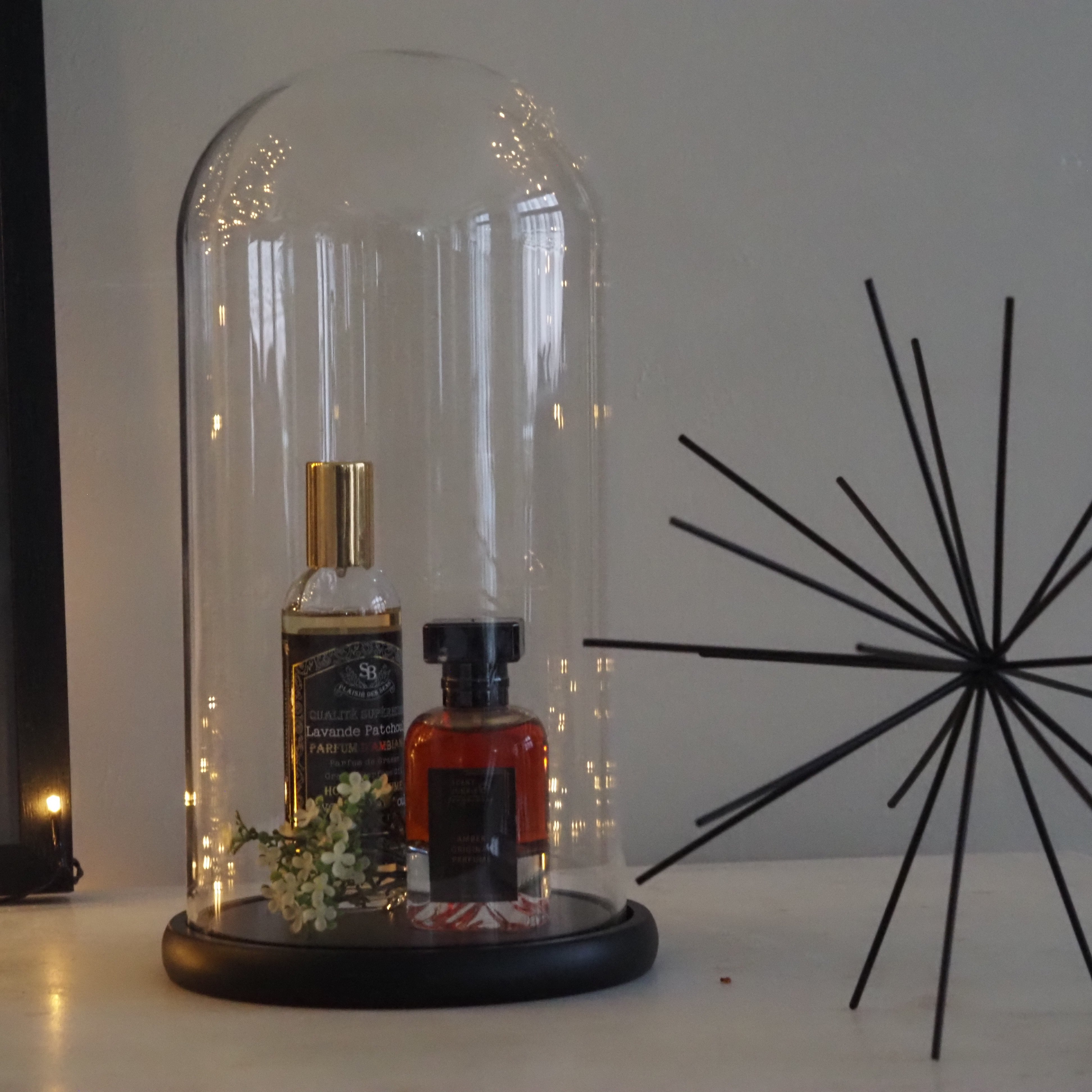 DECOR - NEW - Glaskuppel mit schwarzem Boden