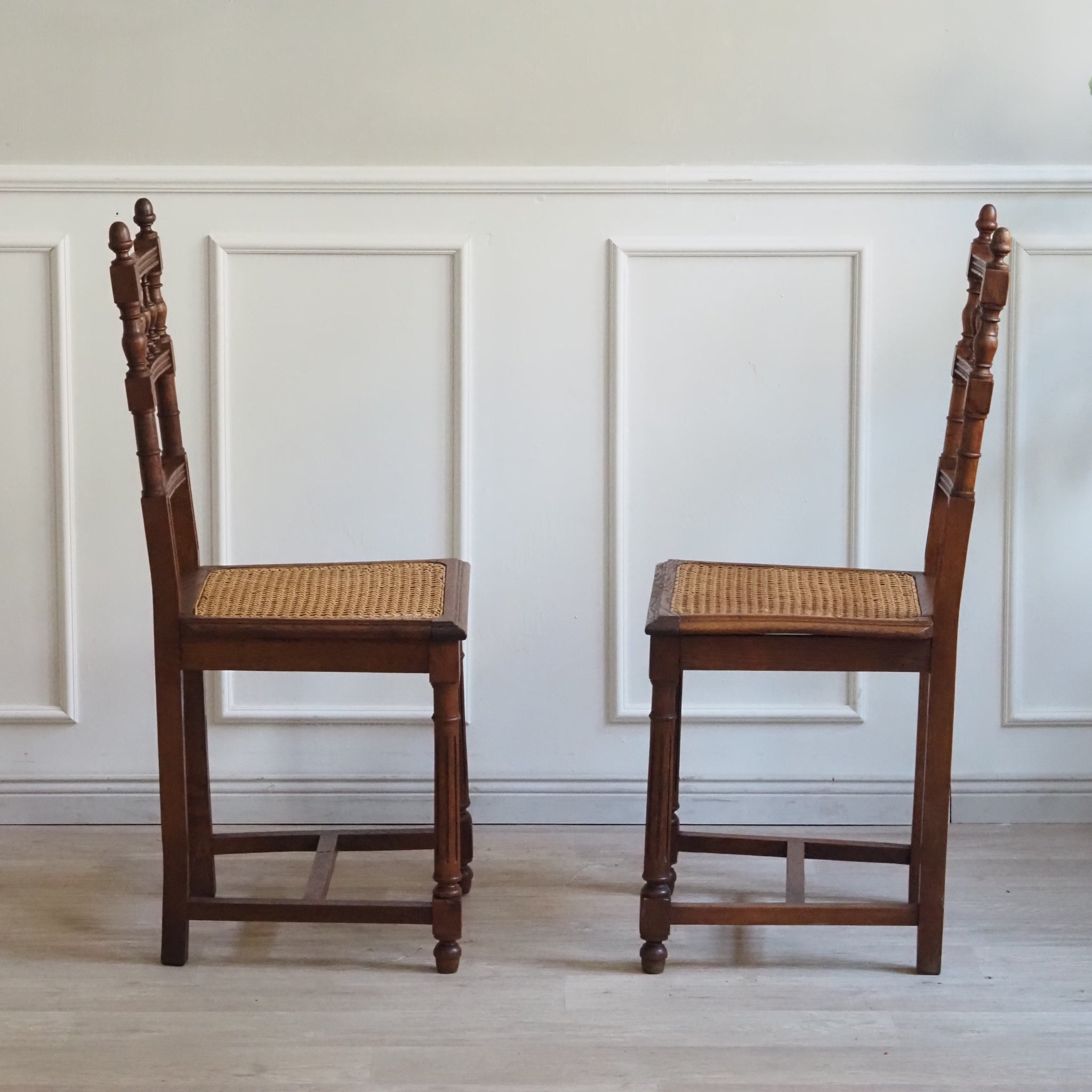 Französische Stühle mit Wiener Geflecht um 1900 - Antikes Gründerzeit Stuhlset