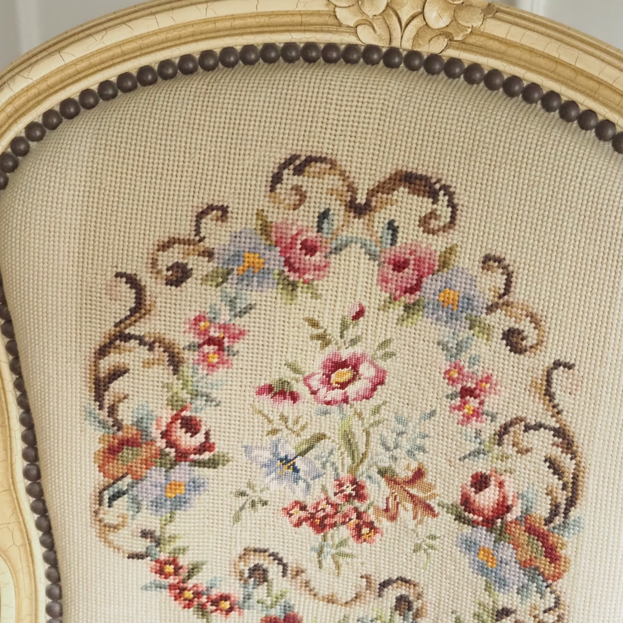 Französischer Armlehnstuhl im Louis-XV-Stil - Vintage Cabriolet Sessel