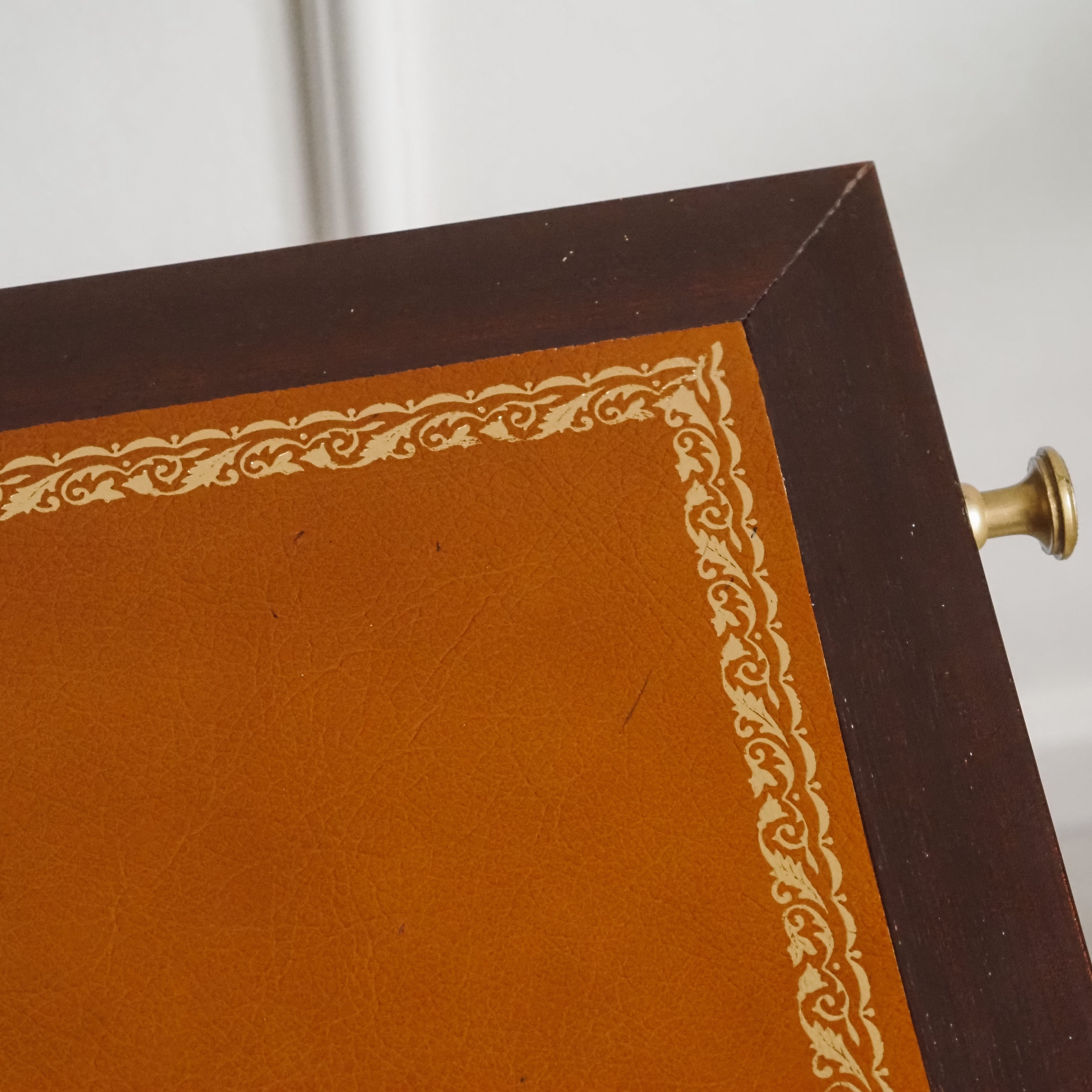 Schreibtisch Louis XVI Stil Mahagoni Lederauflage ausziehbar Bureau