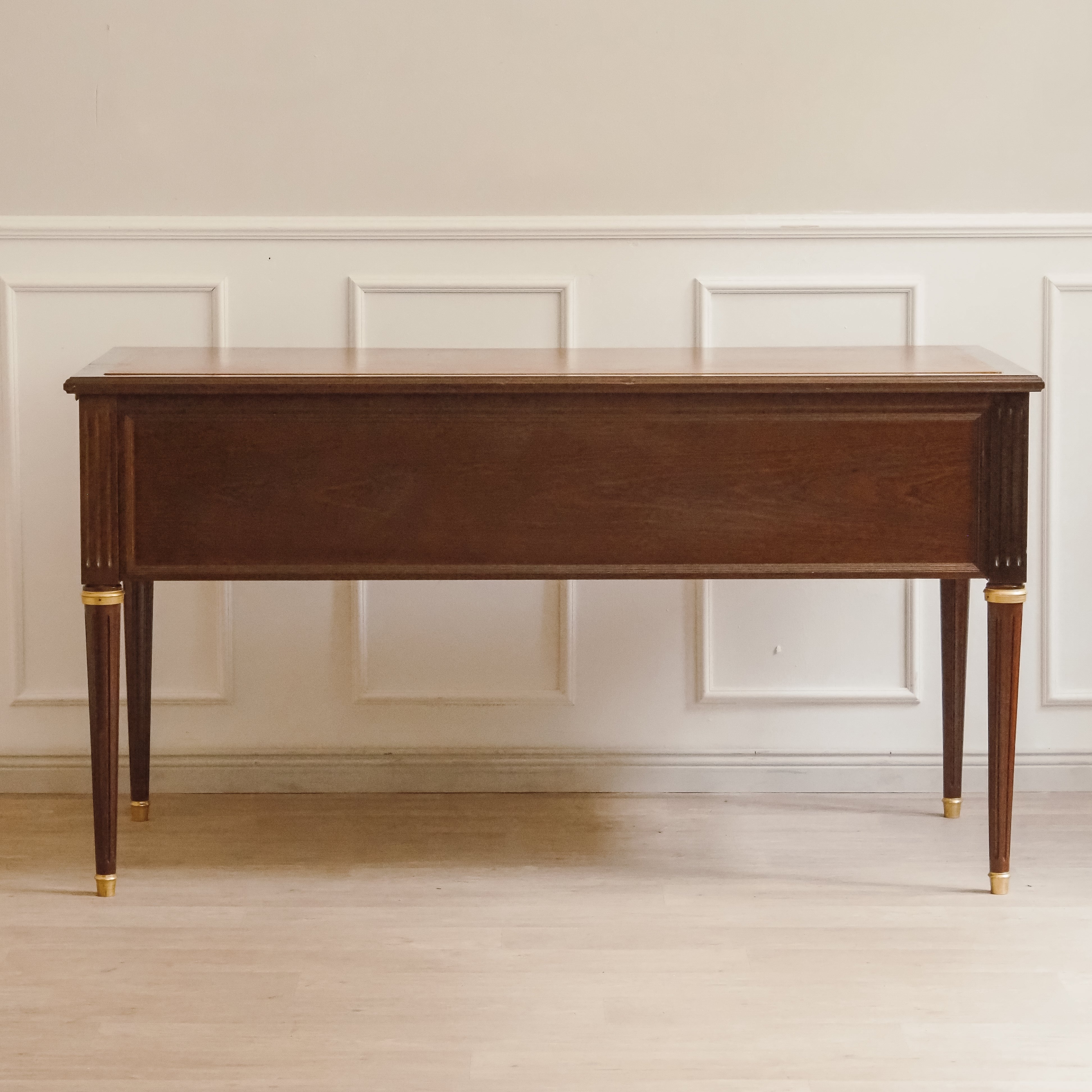 Schreibtisch Louis XVI Stil Mahagoni Lederauflage ausziehbar Bureau