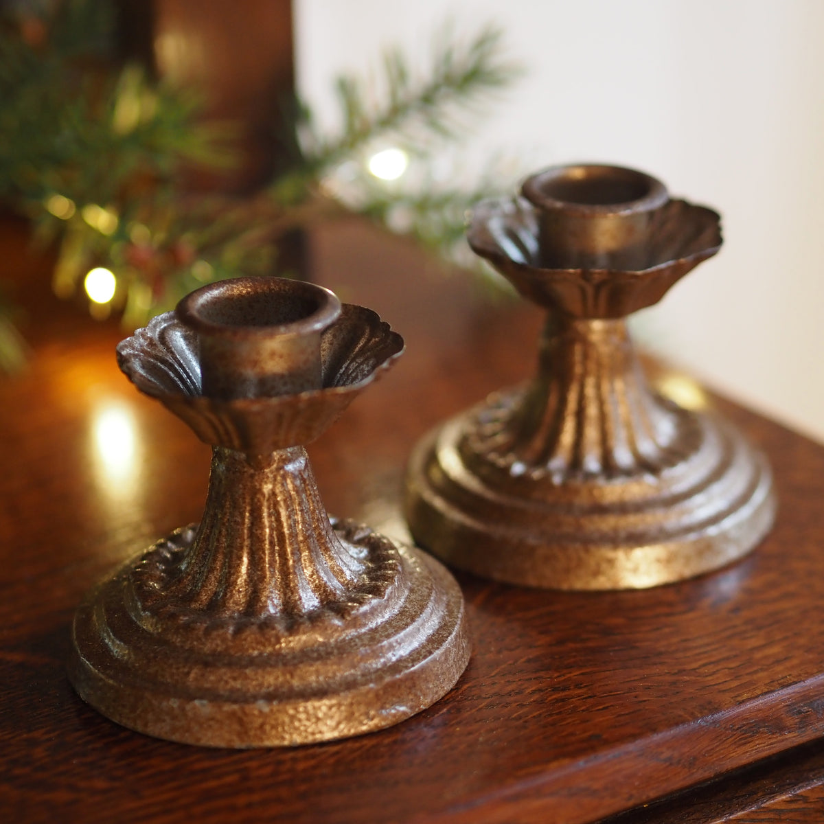 Kerzenleuchter Bronzeoptik · Neobarocker Muschelteller