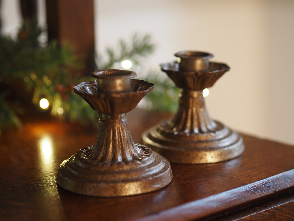 Kerzenleuchter Bronzeoptik · Neobarocker Muschelteller