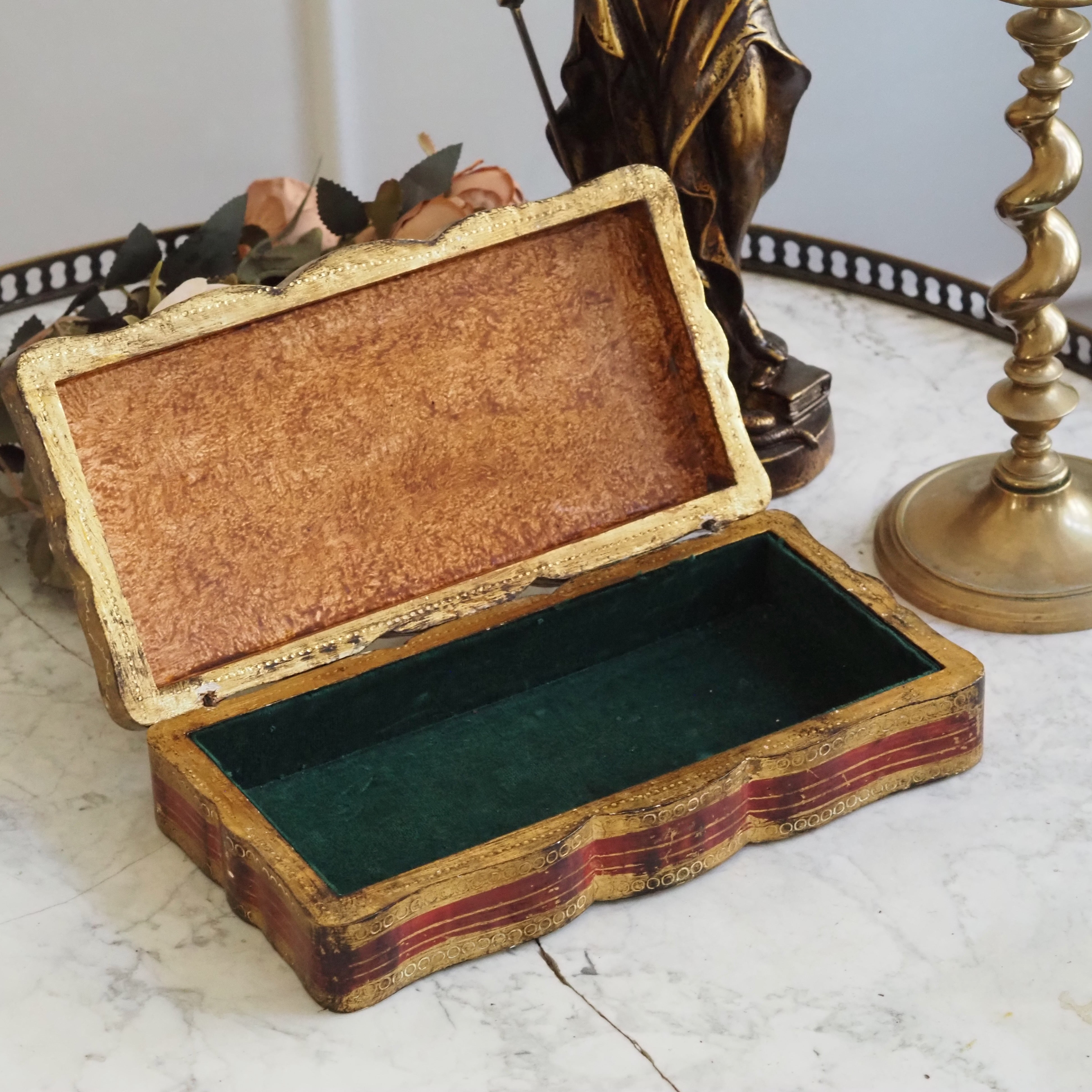 Florentiner Holzschatulle · historisierende Dekormalerei / Aufbewahrungsbox