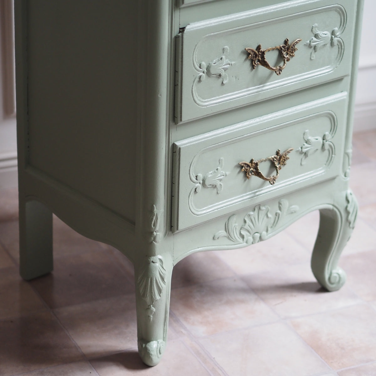 Schmale Louis-XV-Stil Kommode, ca. 1950–1970