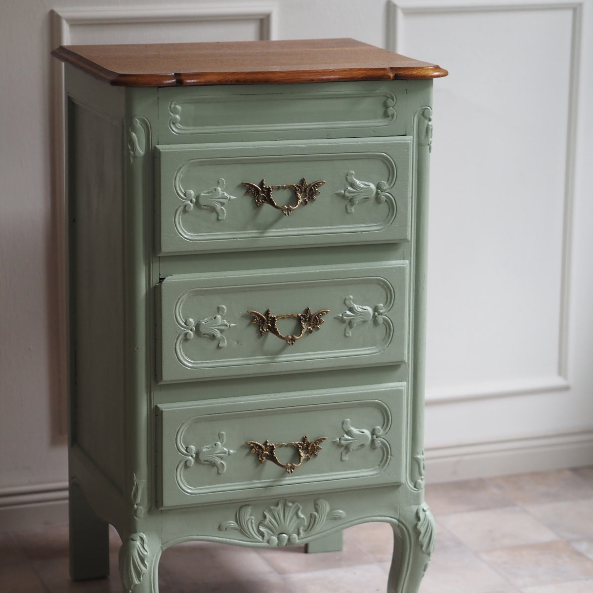 Schmale Louis-XV-Stil Kommode, ca. 1950–1970