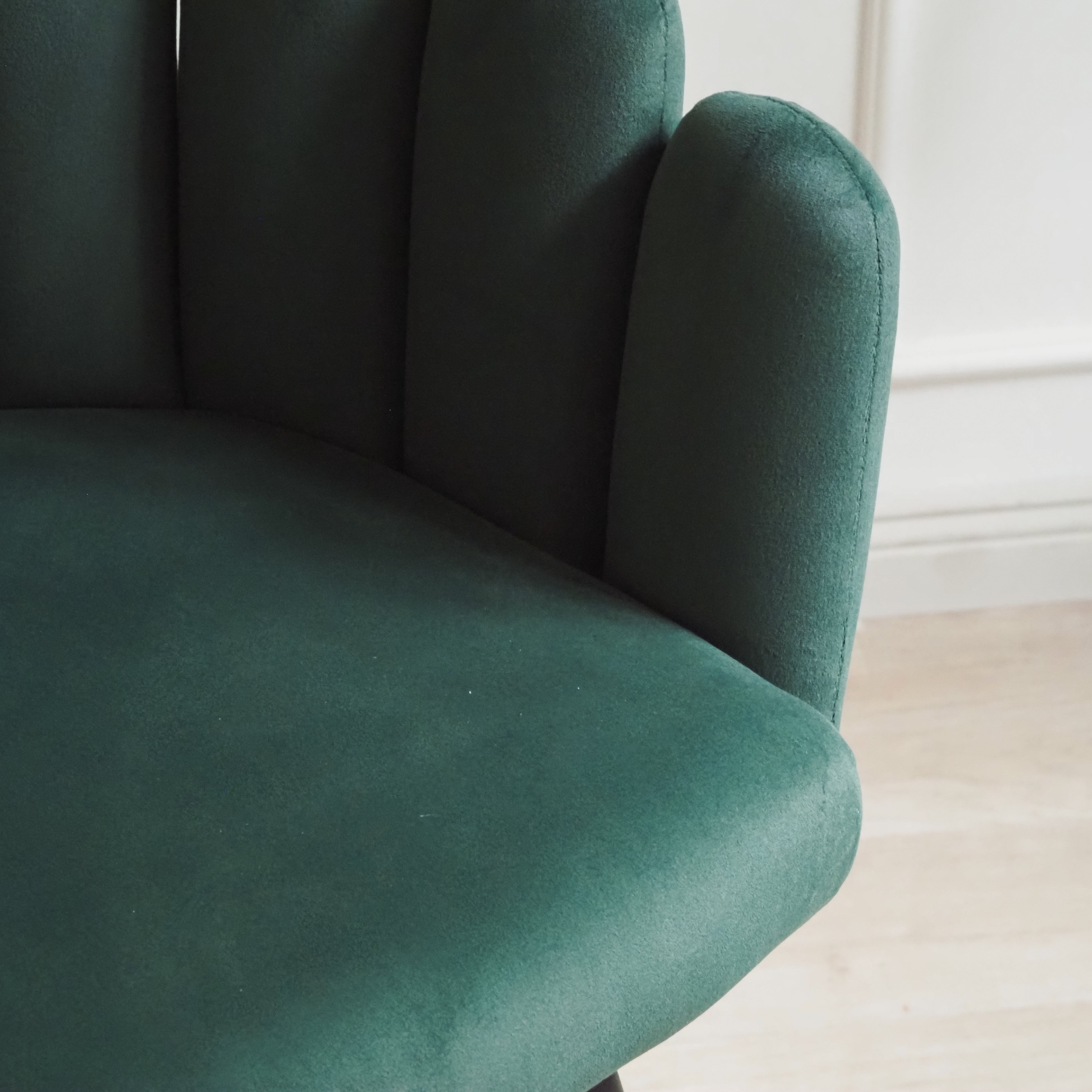 Muschelstuhl · moderne Form / gepolsterter Samtstuhl, Design Armchair