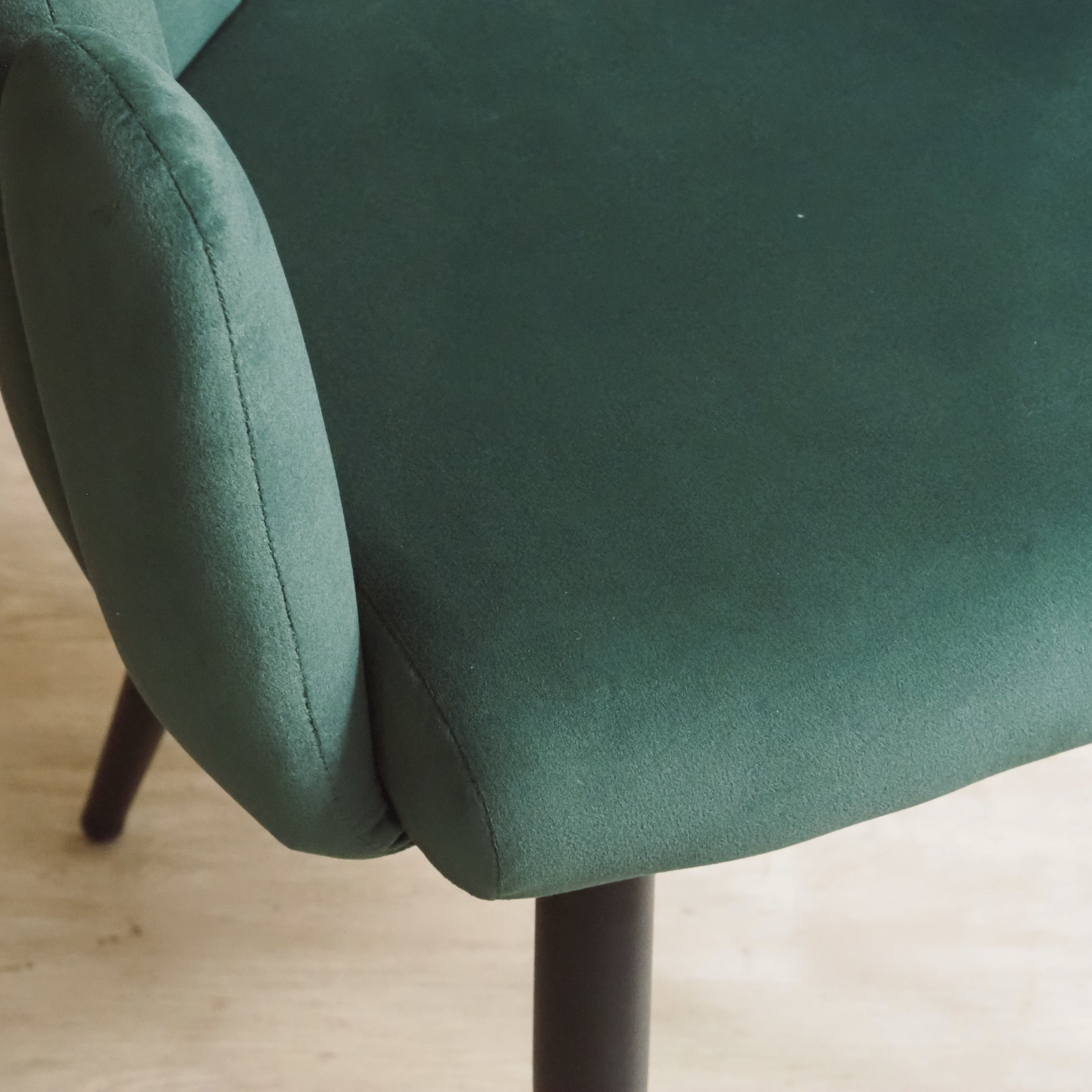 Muschelstuhl · moderne Form / gepolsterter Samtstuhl, Design Armchair