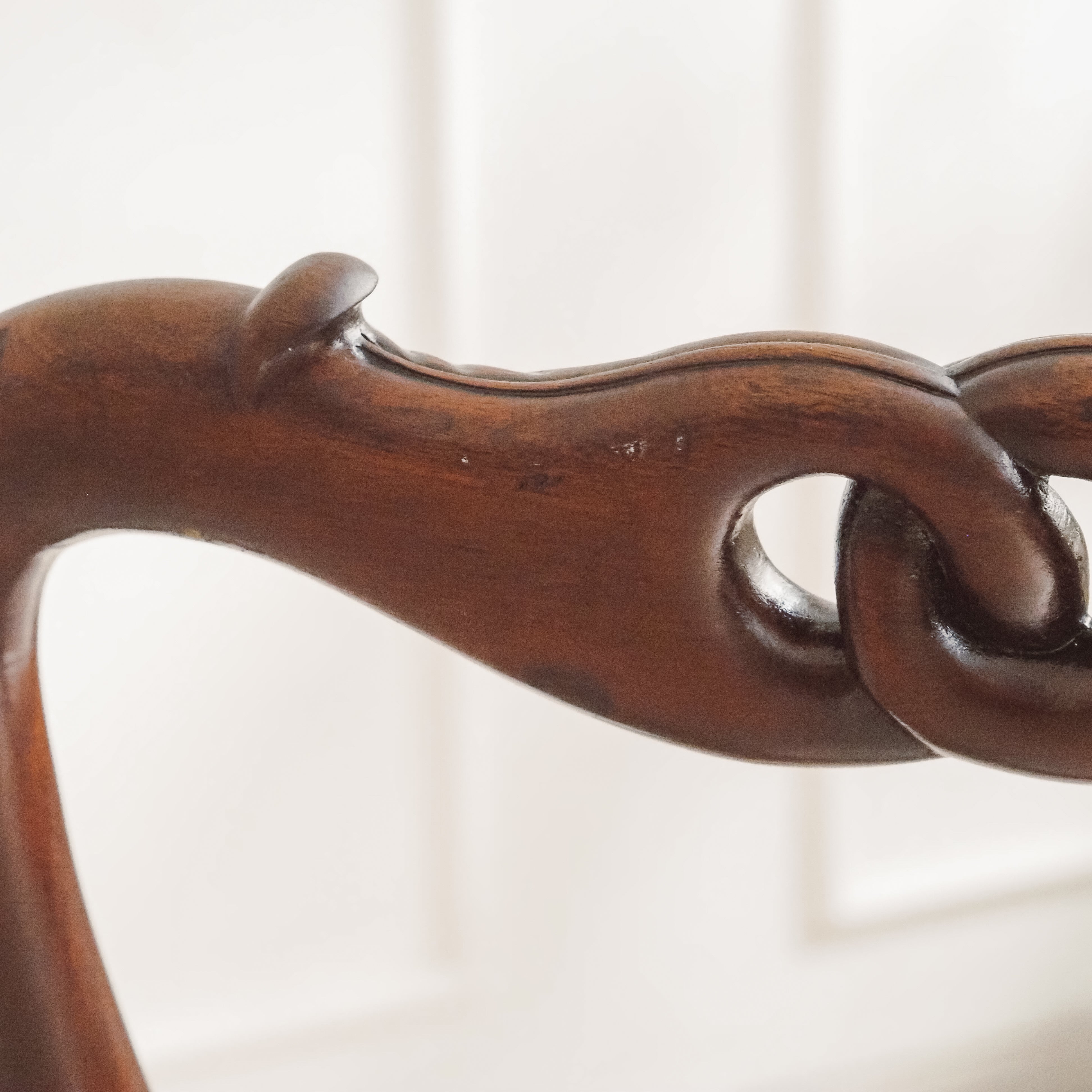 Biedermeier Stuhl Mahagoni um 1850 Ballonlehne