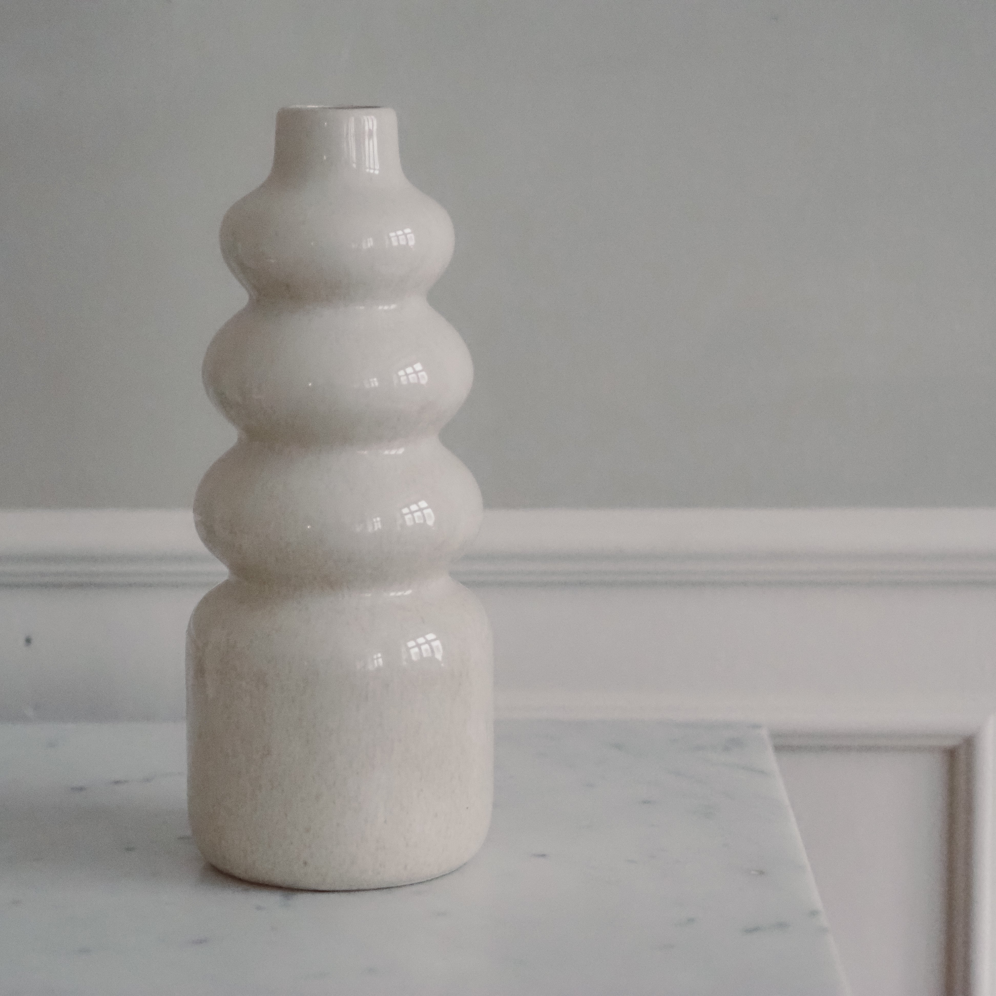 Vase Bubblering · organische Moderne / Studiokeramik Blumenvase