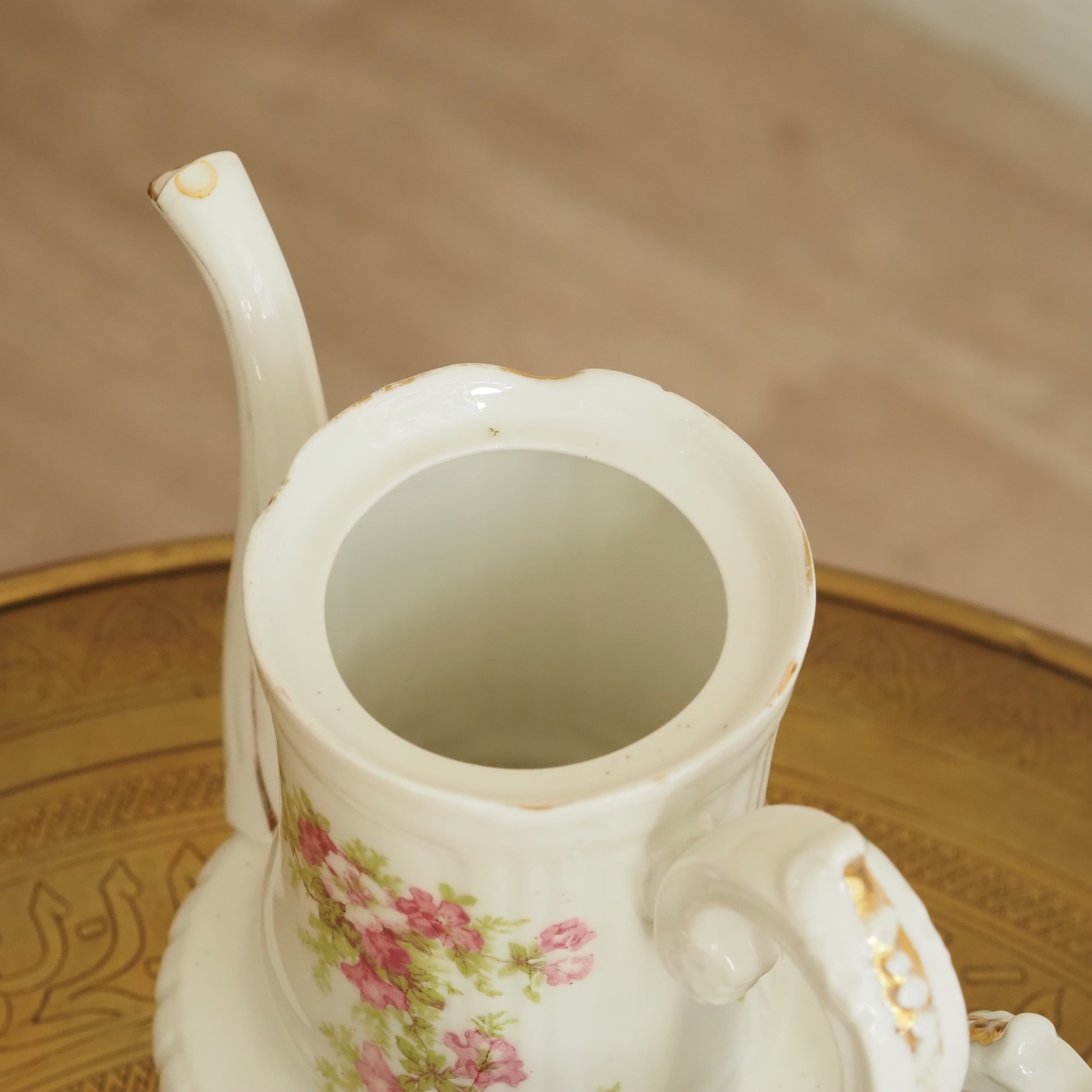 Kaffeeservice Porzellan 15-teilig · Blumendekor um 1900
