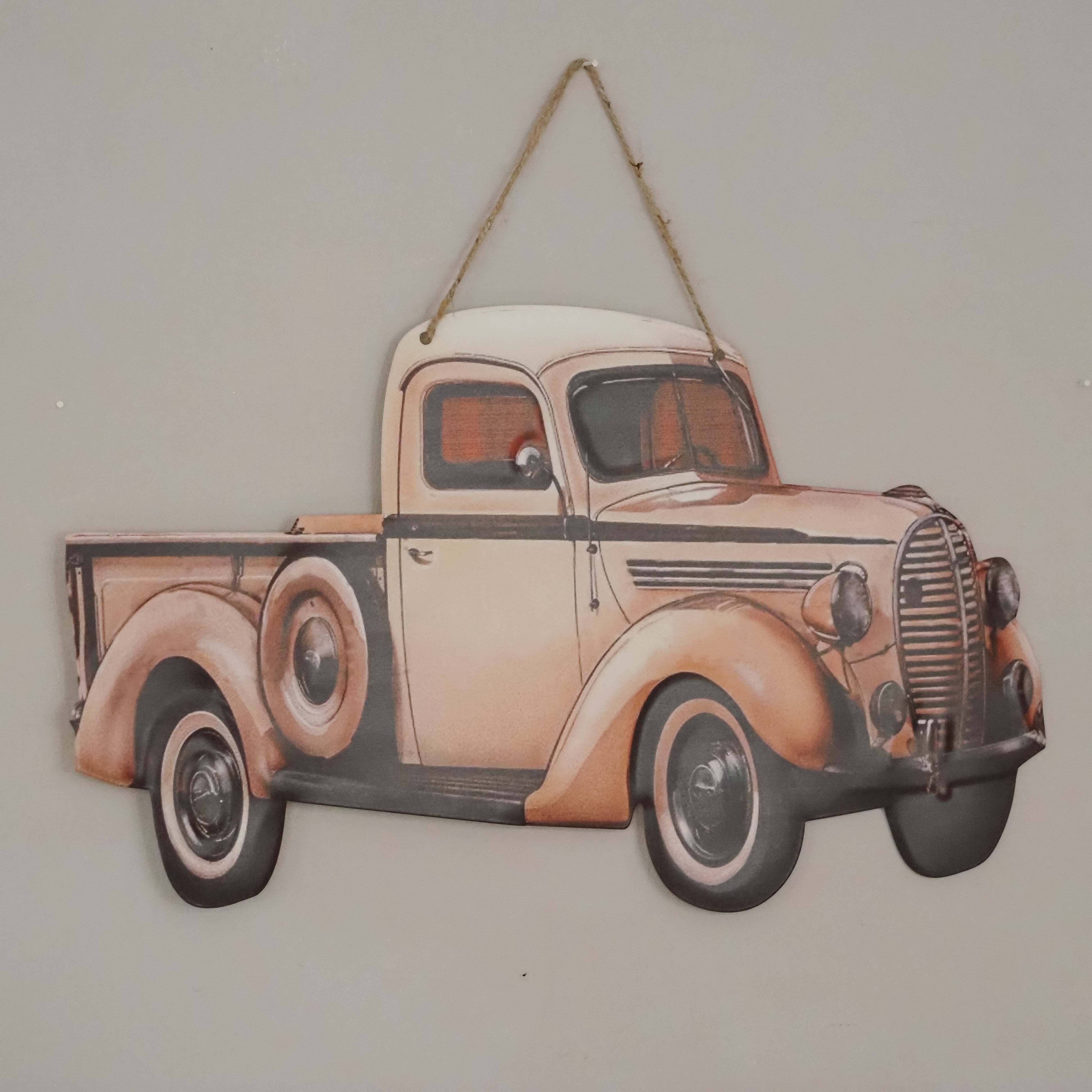 Blech Wandbild Pickup · 1950er Jahre Retro Automobilmotiv / Blechschild Amerika